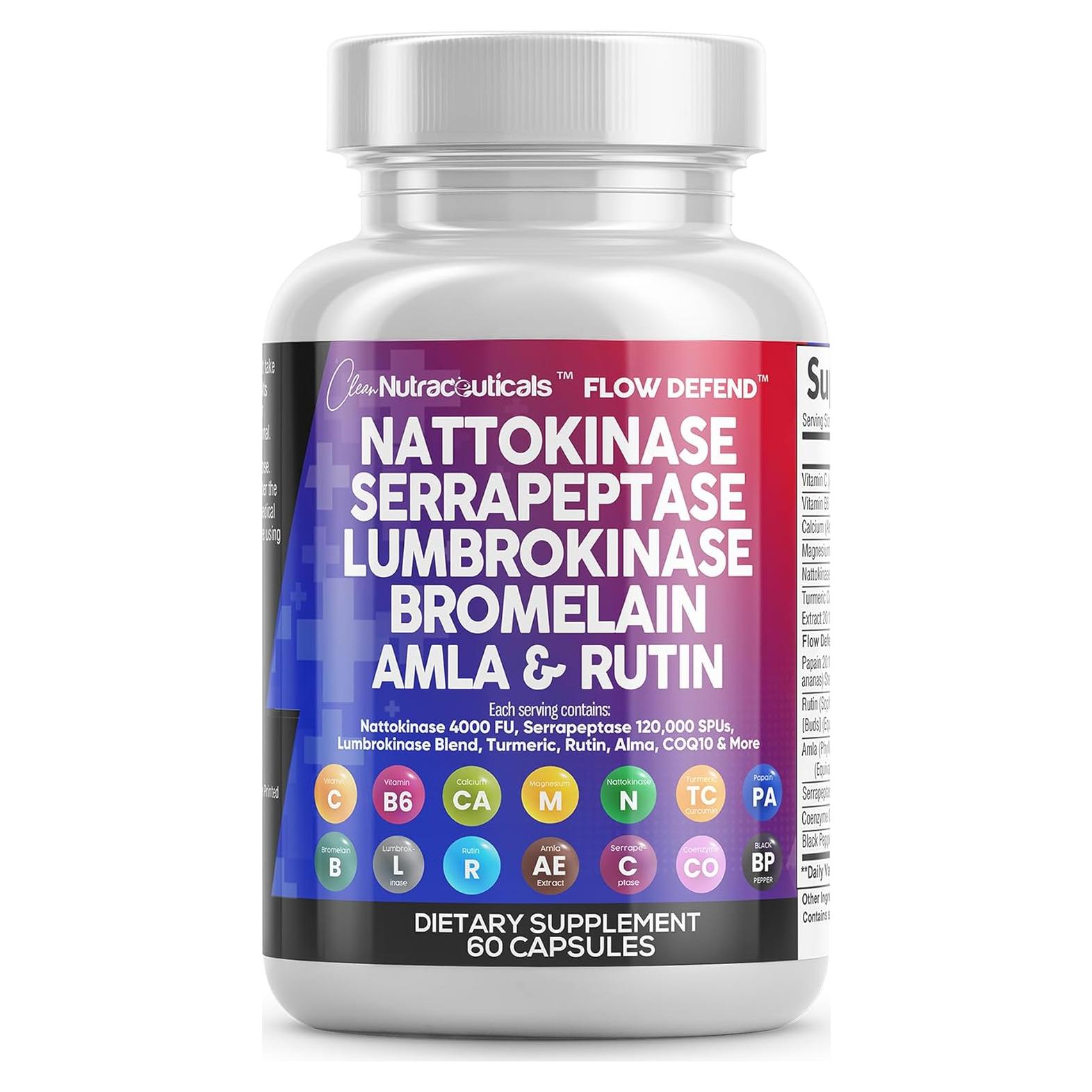 Suplemento Enzimático Clean Nutraceuticals Nattokinase 4000 FU