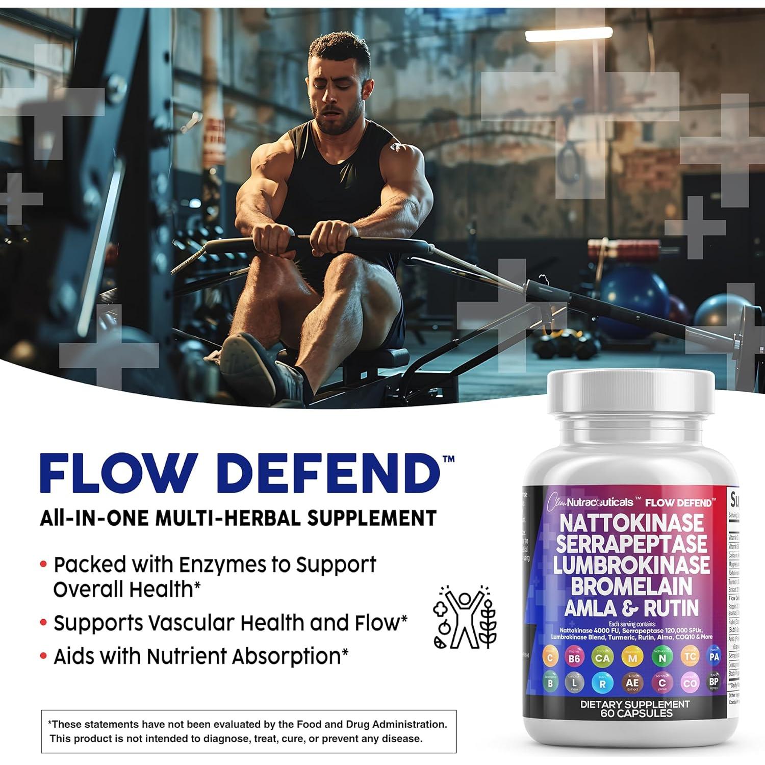 Suplemento Enzimático Clean Nutraceuticals Nattokinase 4000 FU