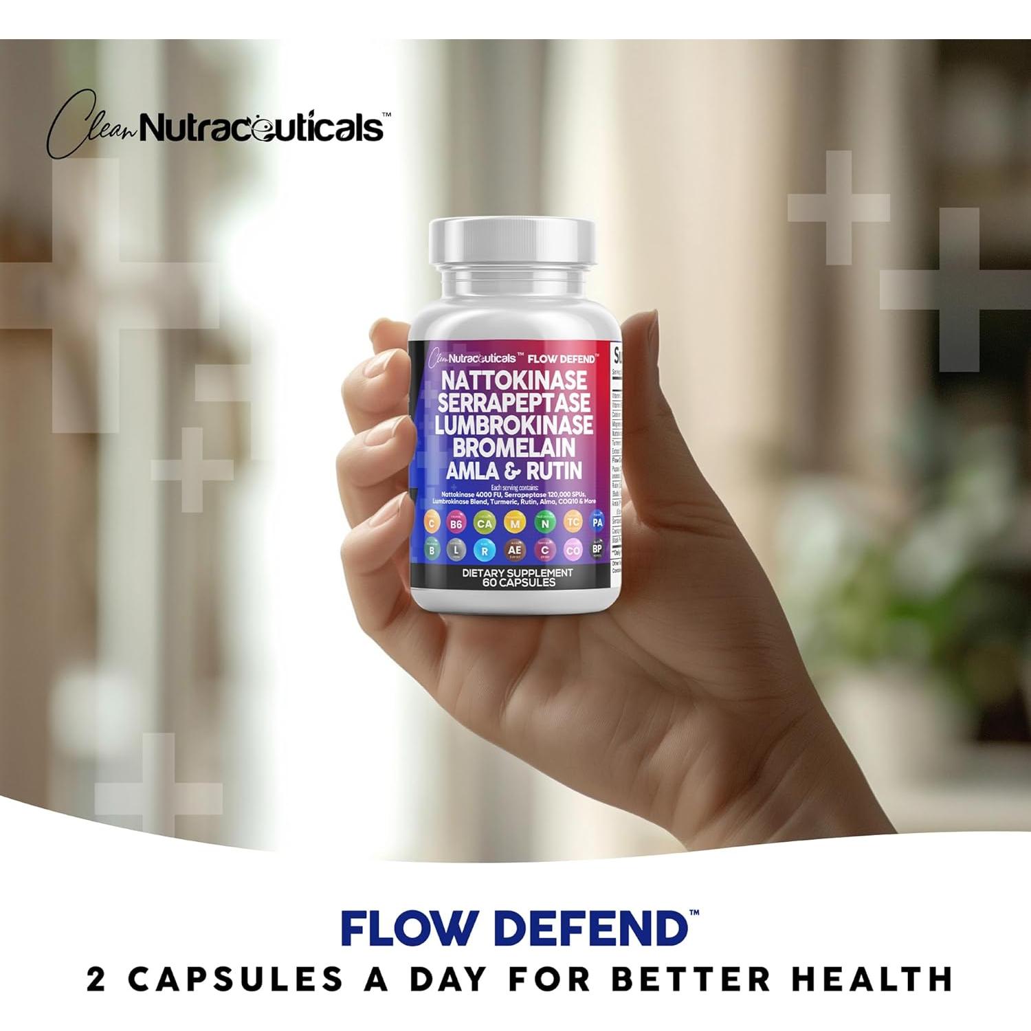 Suplemento Enzimático Clean Nutraceuticals Nattokinase 4000 FU