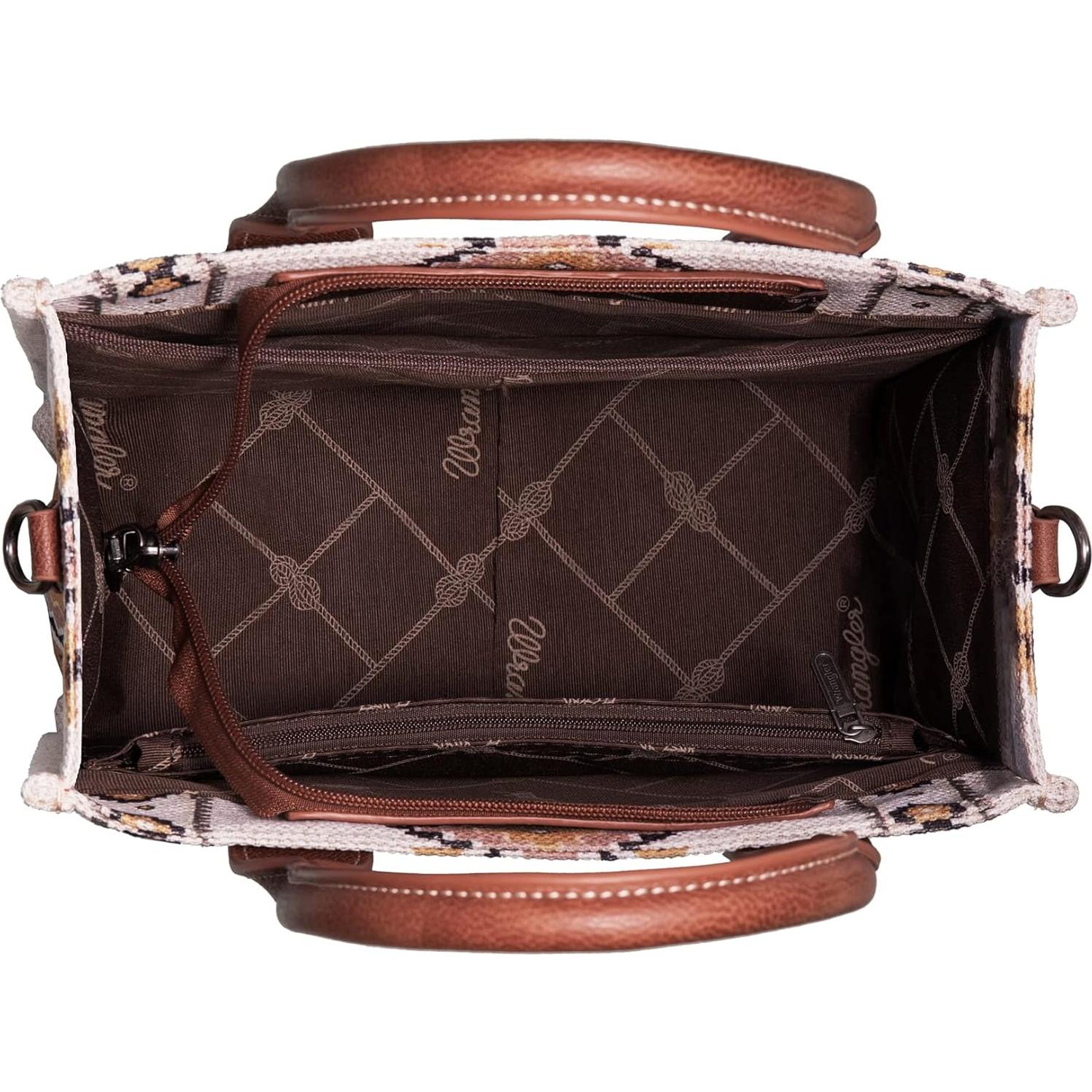 Bolso Tote Azteca Wrangler para Mujeres 21.5x27.2x12.7cm