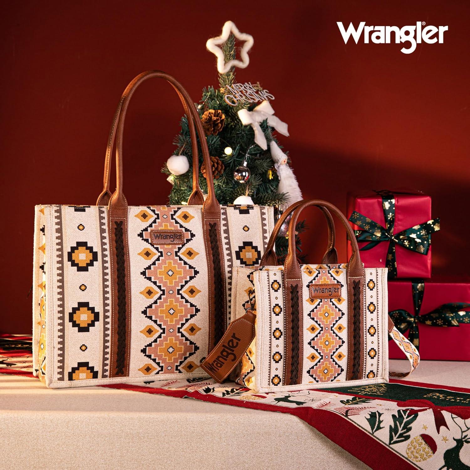 Bolso Tote Azteca Wrangler para Mujeres 21.5x27.2x12.7cm