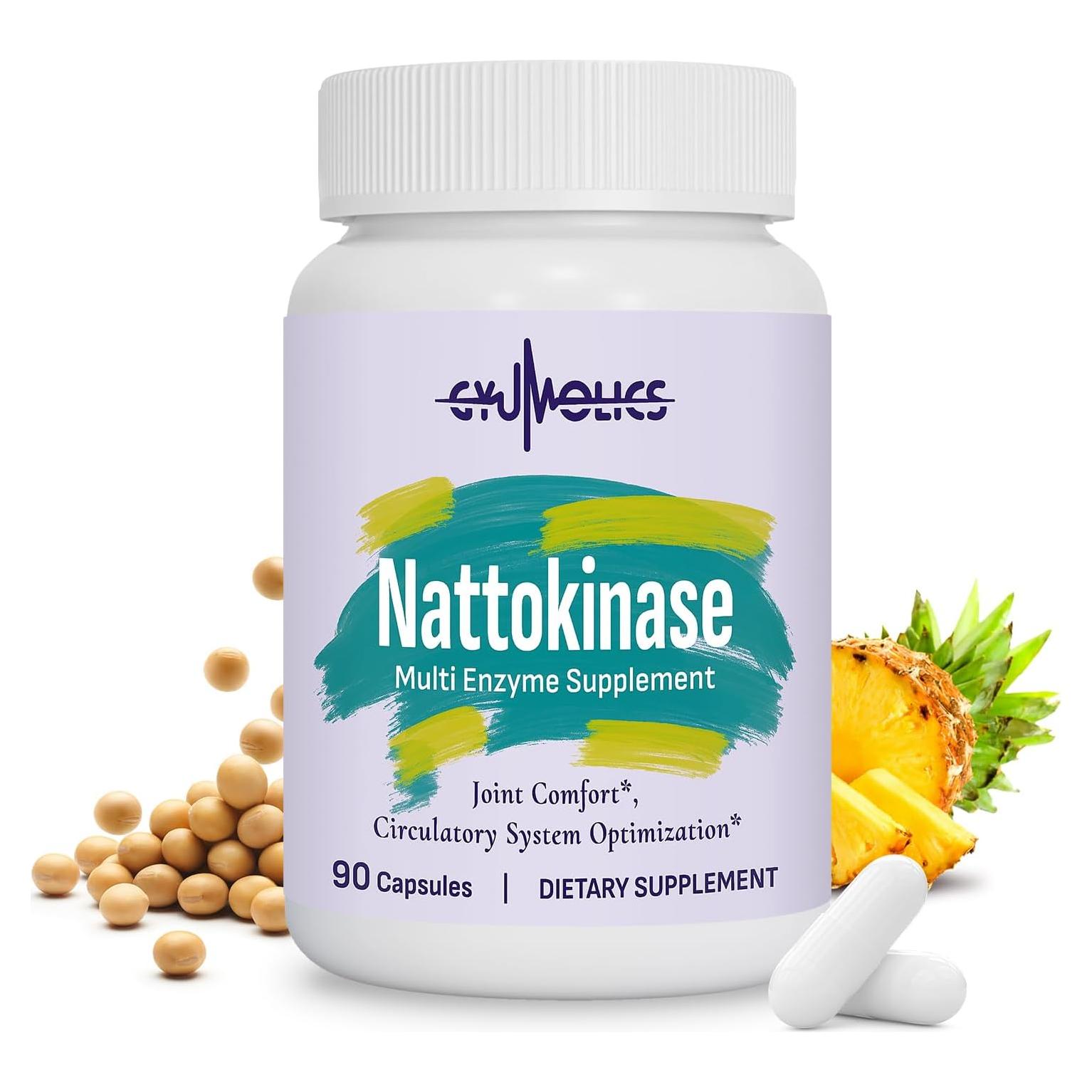 Suplemento de Nattokinasa 10000FU Gyumolics 90 Cápsulas