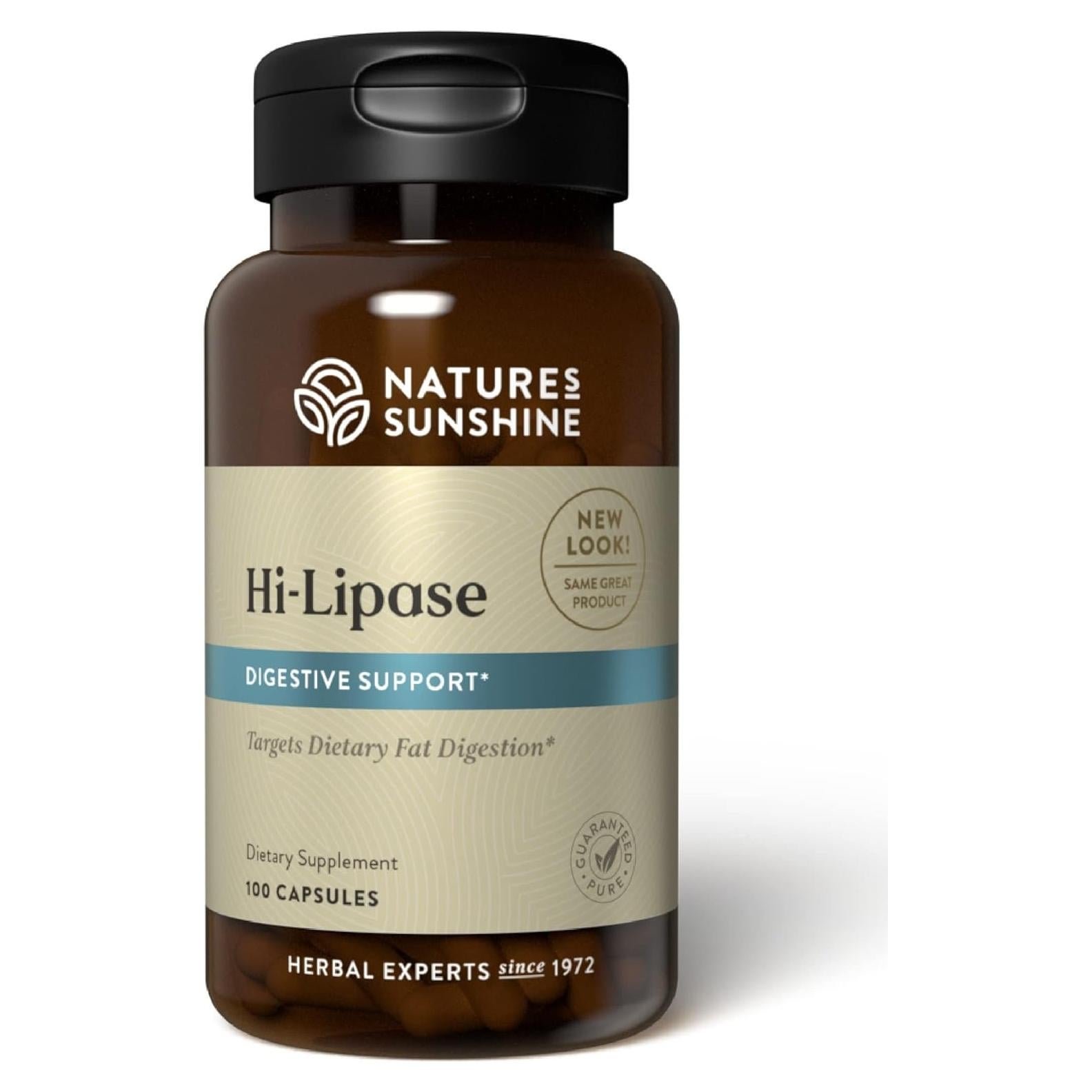 Suplemento Digestivo Hi Lipase Nature's Sunshine 100 Cápsulas
