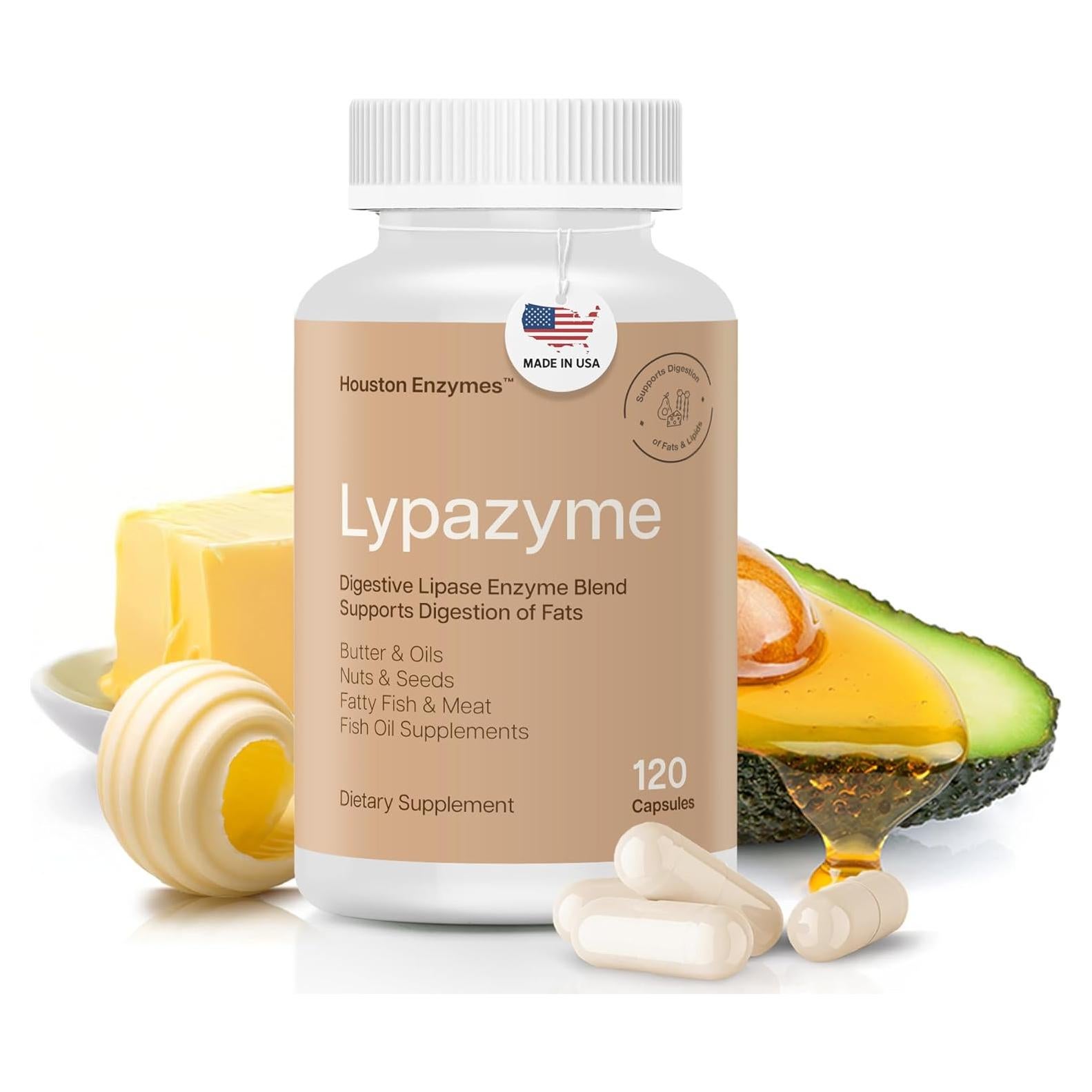 Lypazyme Enzimas Digestivas Houston Enzymes - 120 Cápsulas