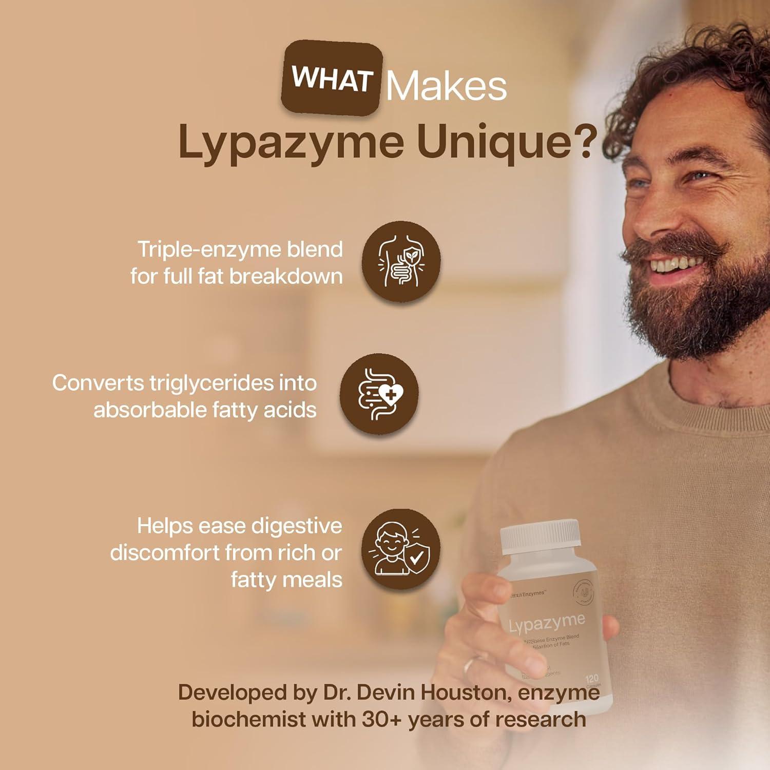 Lypazyme Enzimas Digestivas Houston Enzymes - 120 Cápsulas