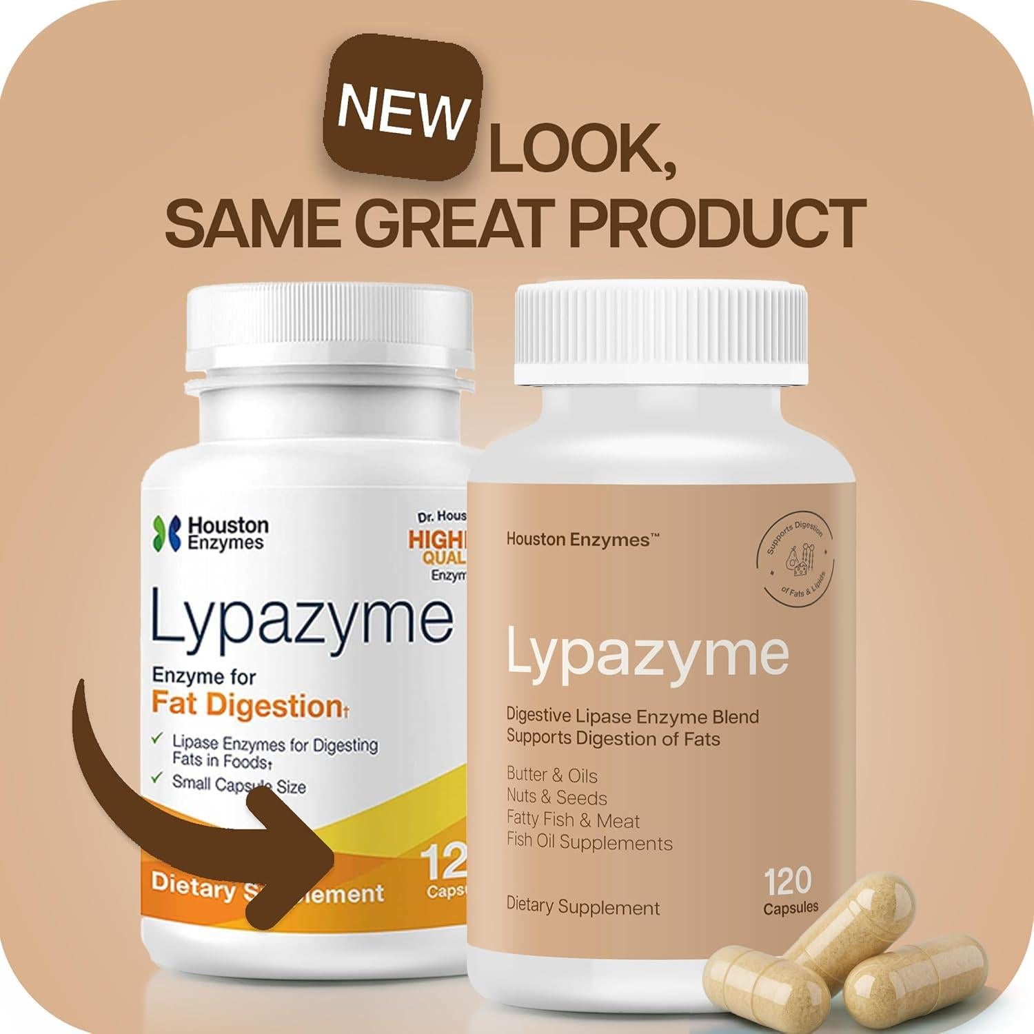 Lypazyme Enzimas Digestivas Houston Enzymes - 120 Cápsulas