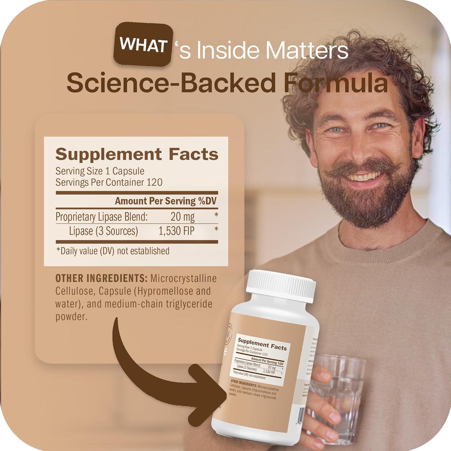 Lypazyme Enzimas Digestivas Houston Enzymes - 120 Cápsulas