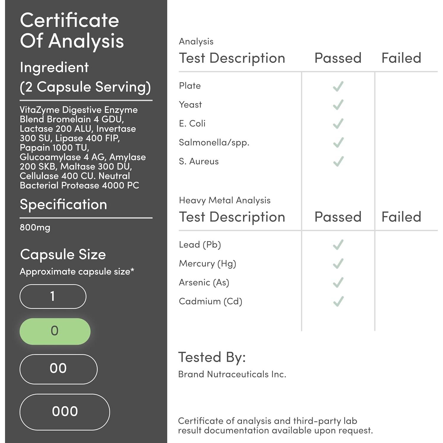 Enzimas Digestivas 800mg Double Wood - 10 Esenciales para Digestión