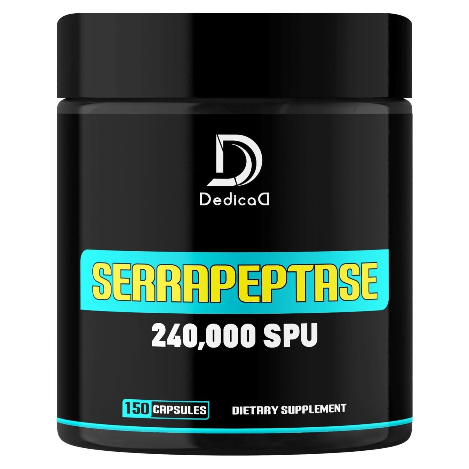 Suplemento de Serrapeptasa Dedicad 240,000 SPU - 150 Cápsulas