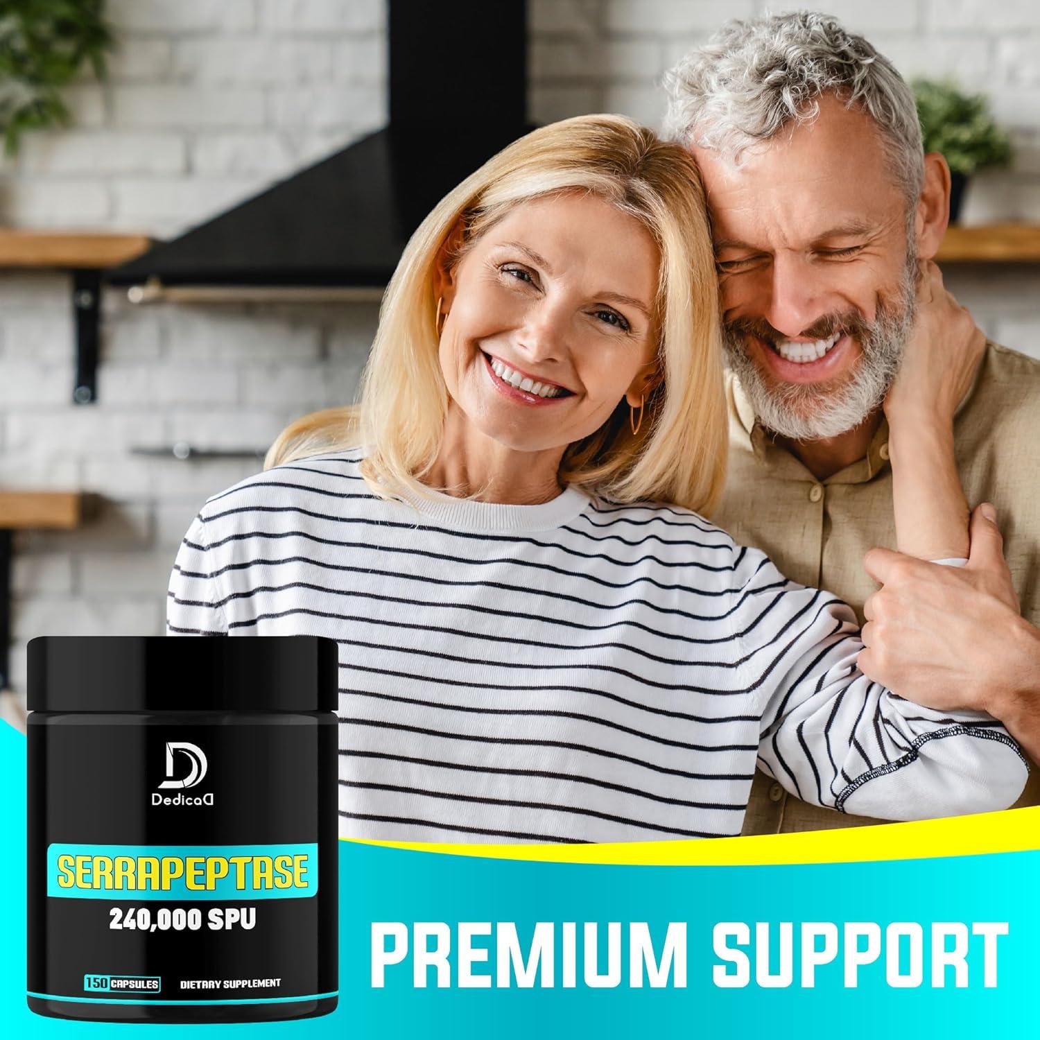 Suplemento de Serrapeptasa Dedicad 240,000 SPU - 150 Cápsulas