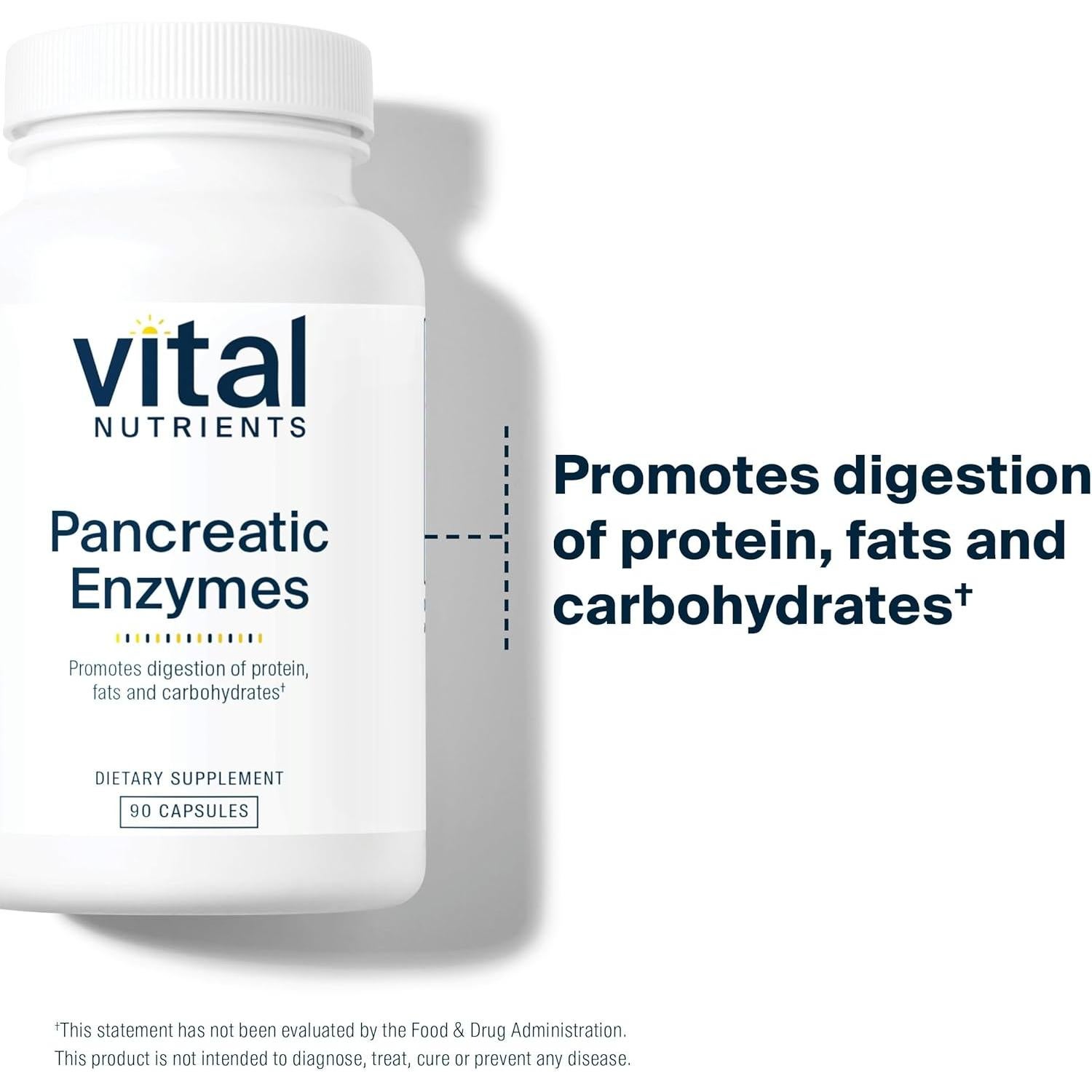 Vital Nutrients Enzimas Pancreáticas 1000mg 90 Cápsulas