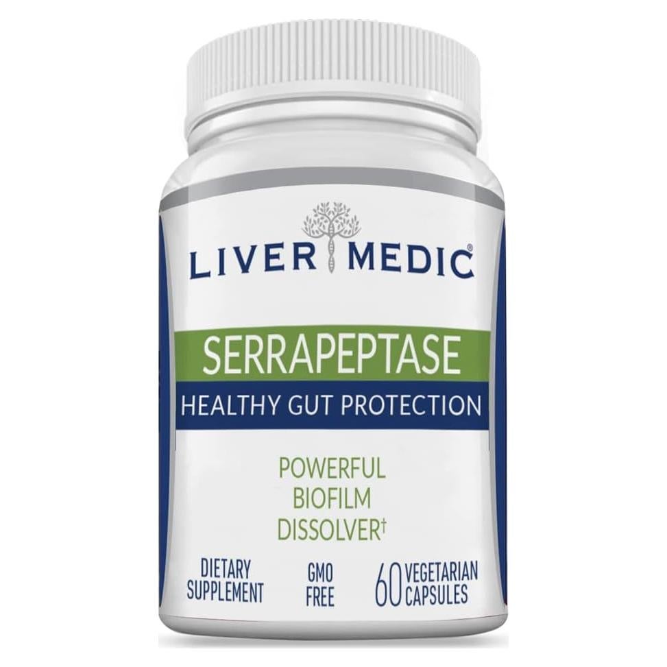 Serrapeptasa Pura Liver Medic 60 Cápsulas Digestivas Veganas