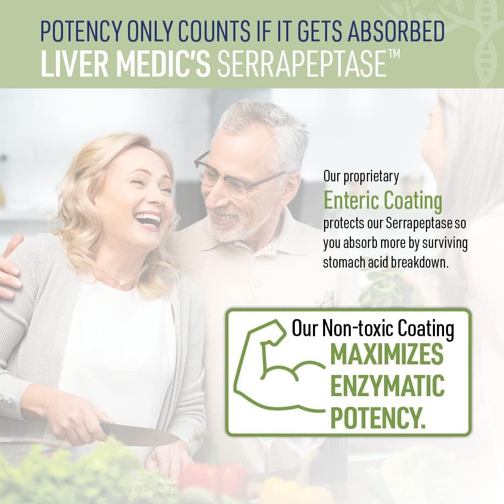 Serrapeptasa Pura Liver Medic 60 Cápsulas Digestivas Veganas