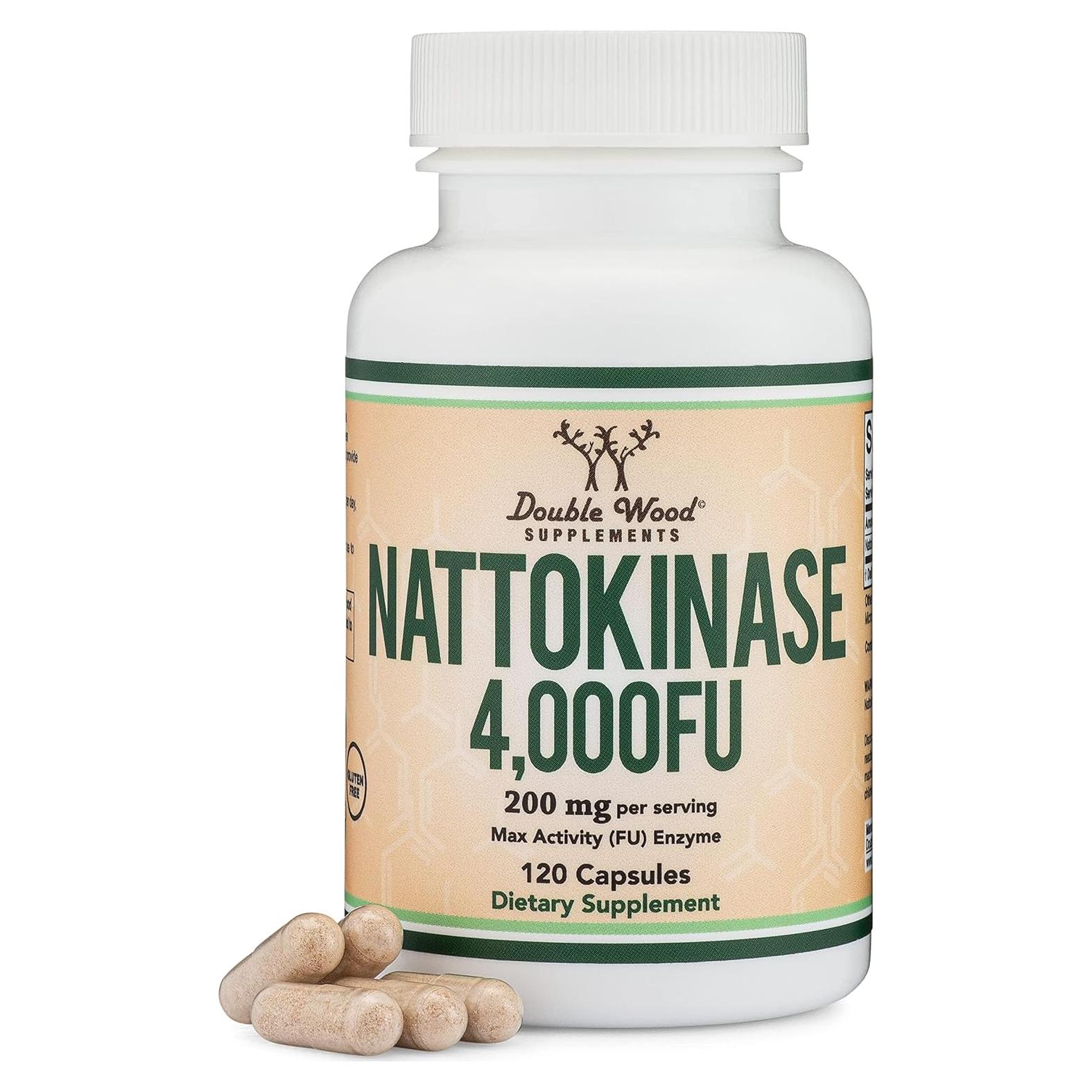 Suplemento Nattokinasa 4000 FU Double Wood 120 Cápsulas