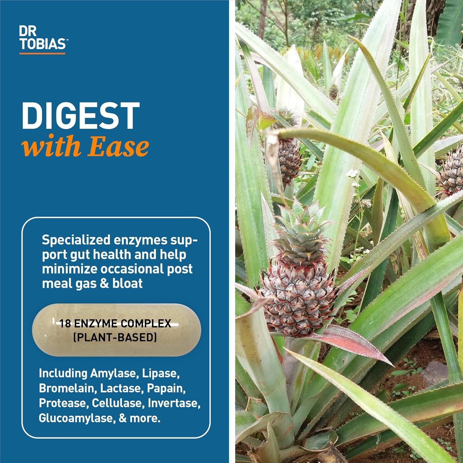 Suplemento Digestivo Dr. Tobias con 18 Enzimas - 30 Cápsulas