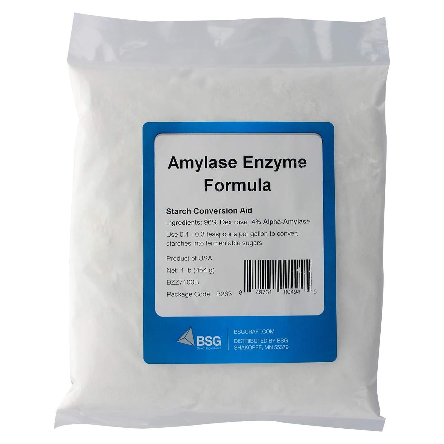 Fórmula Enzima Amilasa BSG 0.45 kg - Rompe Almidón