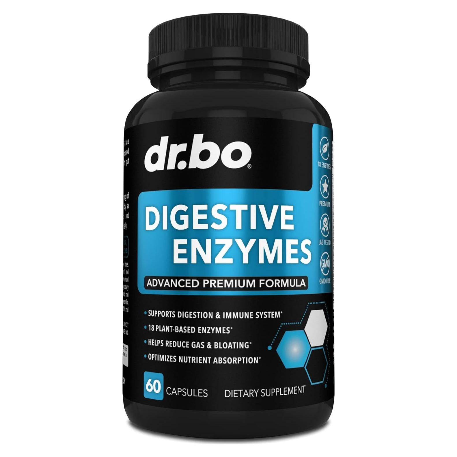 Suplemento Digestivo DR. BO 18 Enzimas a Base de Plantas 40g