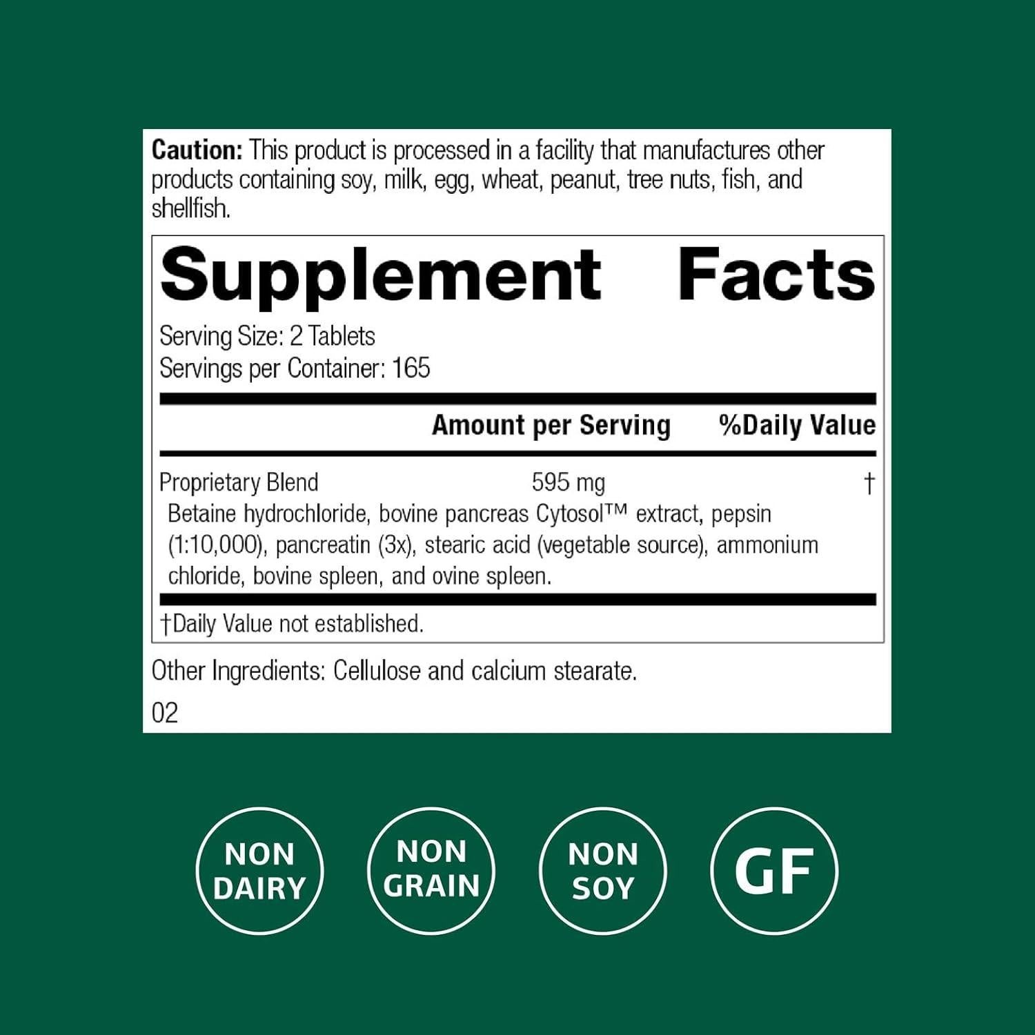 Suplemento Digestivo Zypan Standard Process 330 Tabletas