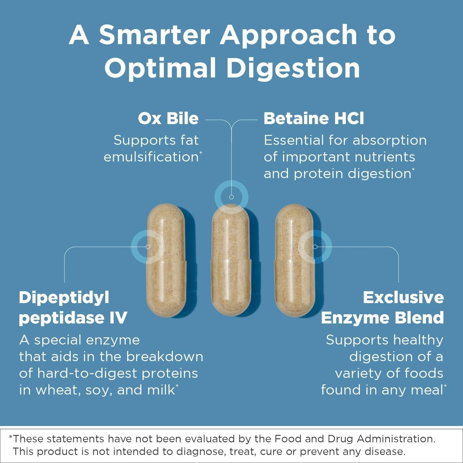 Digestzymes Enzimas Digestivas + Betaína HCl 60 Cápsulas