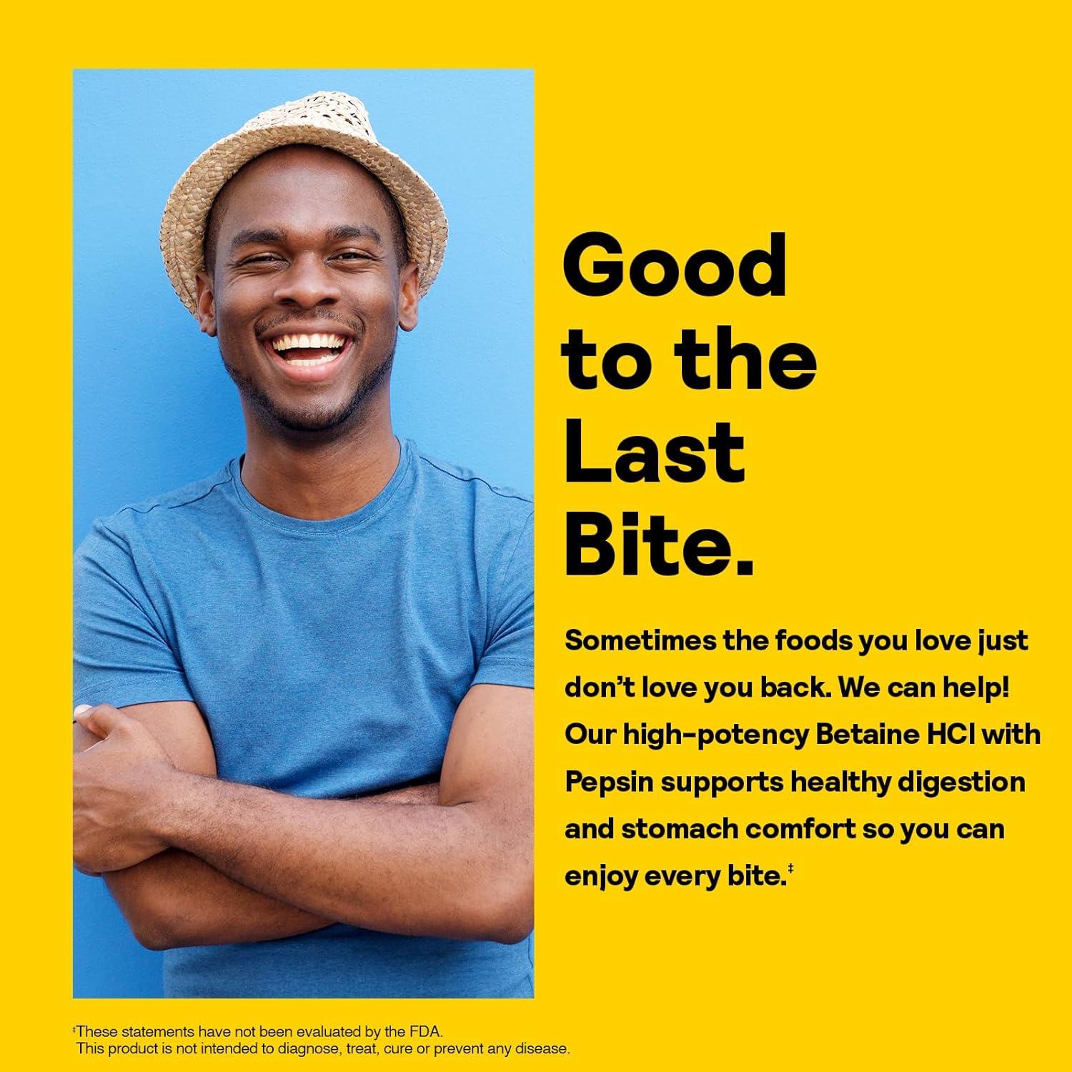 Betaína HCL con Pepsina Naturaleza Vida - 100 Cápsulas