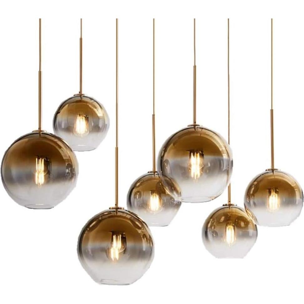 Luz Colgante de Vidrio Gradiente H XD GLOBAL 25cm Oro