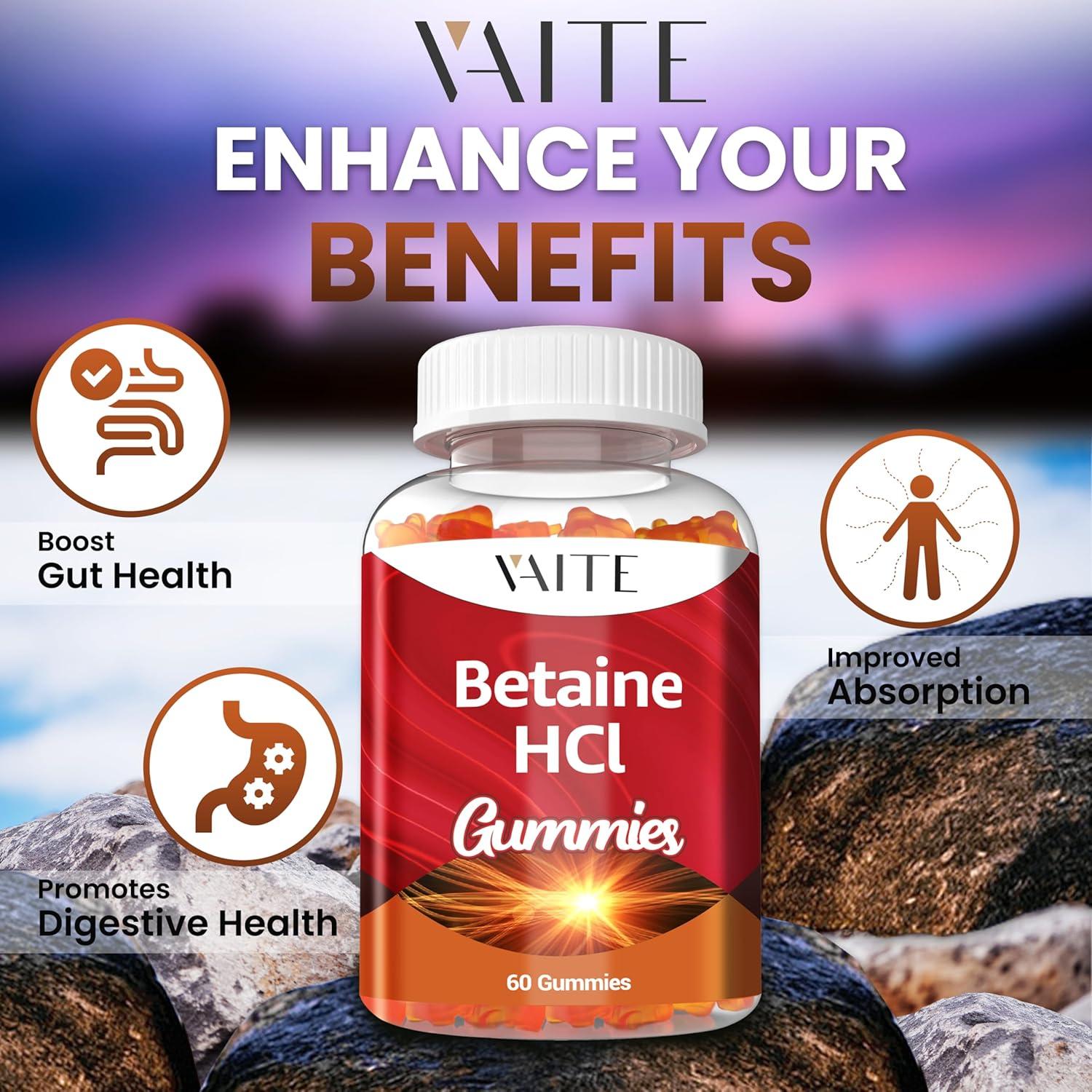 Suplemento Digestivo Betaína HCL 1000 mg VAITE - 60 Gominolas