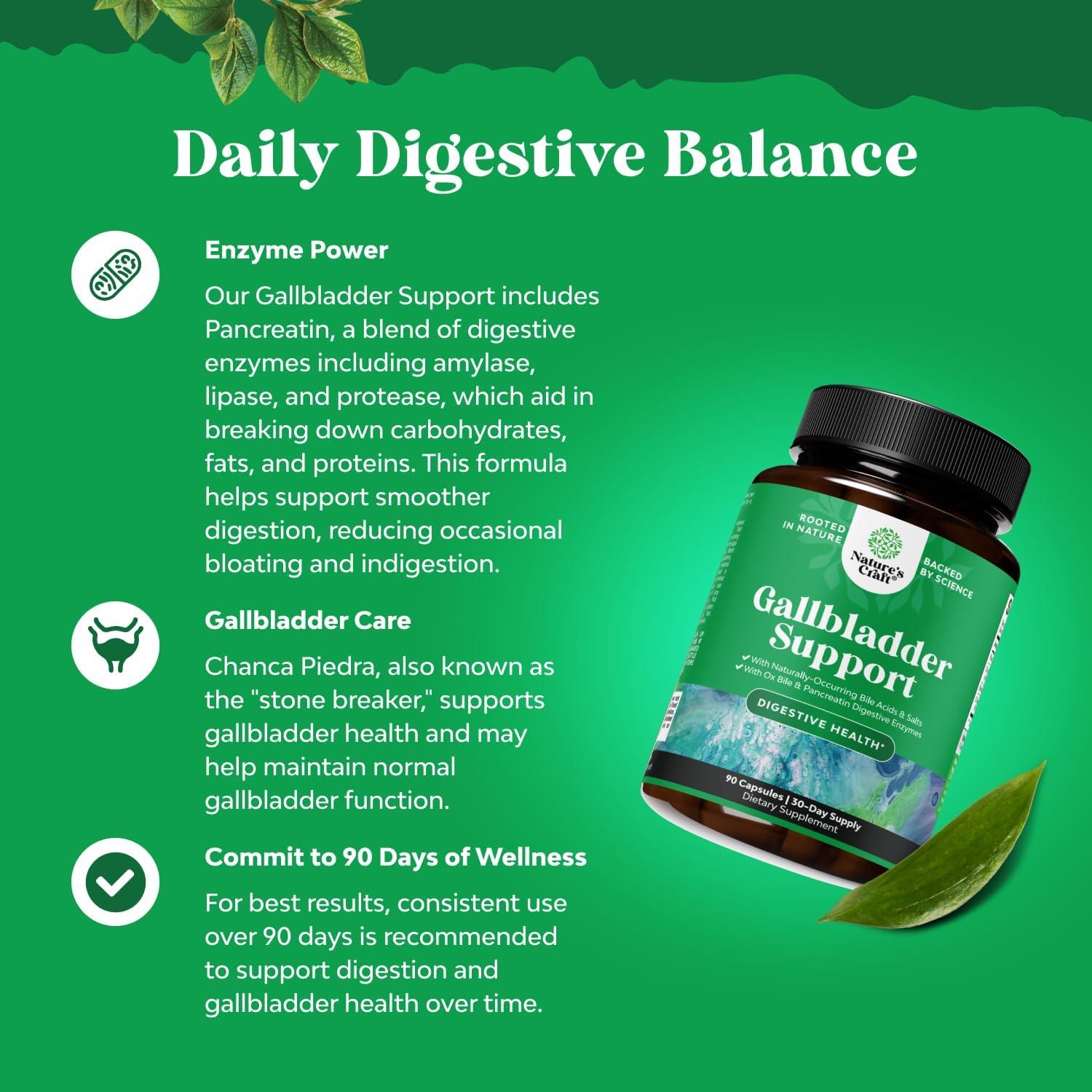 Suplemento Digestivo Natures Craft 90 Cápsulas Enzimas Biliares