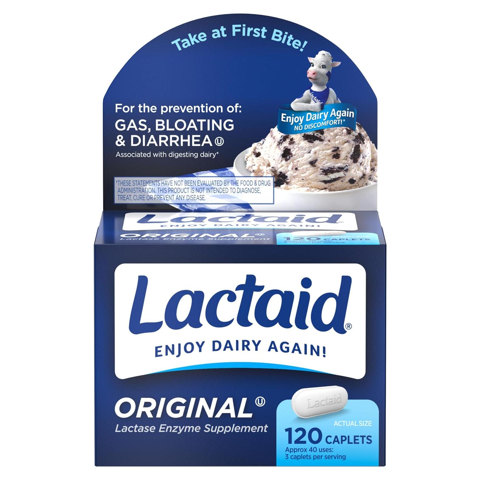 Lactaid Fuerza Original 120 Comprimidos 9000 FCC Lactasa