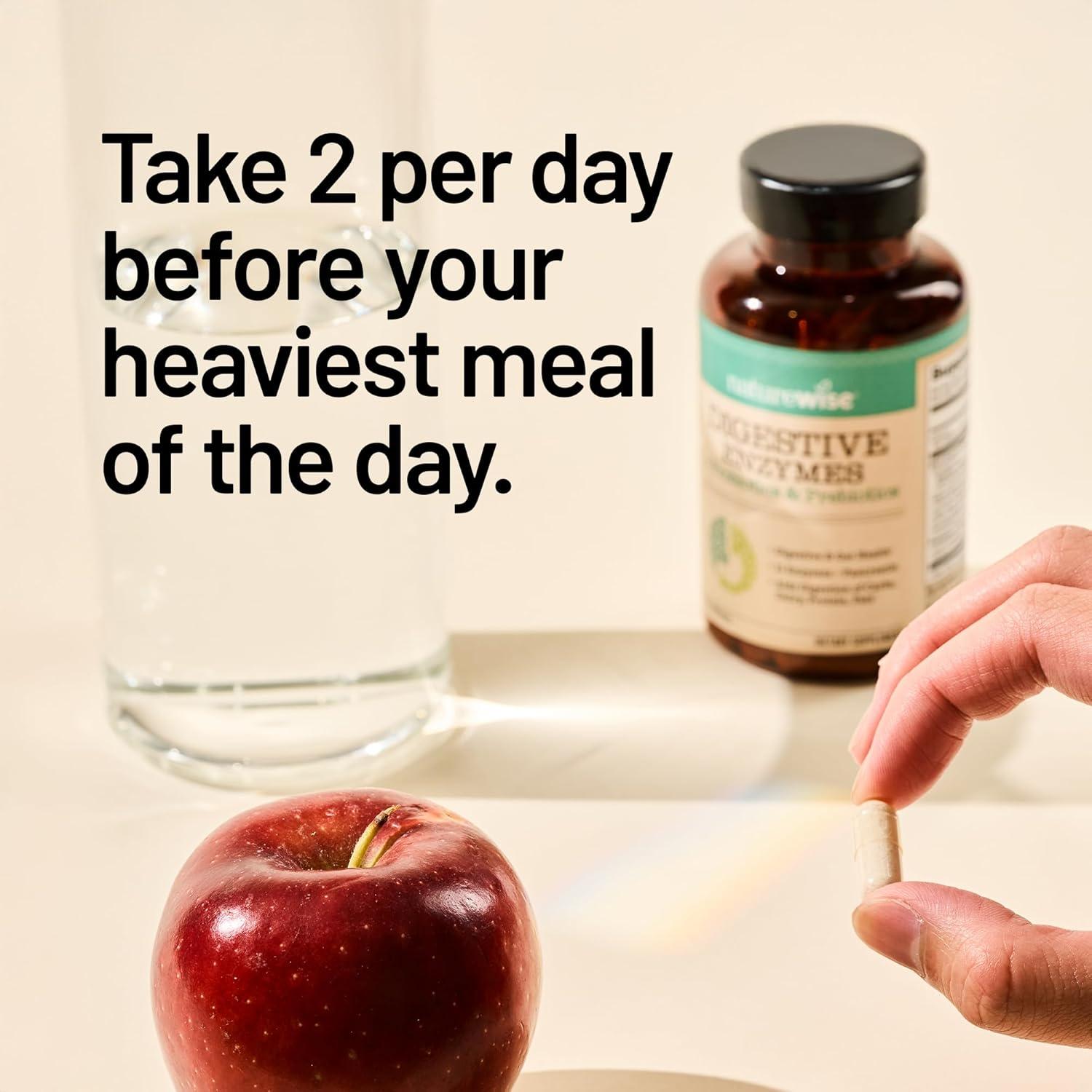 NatureWise Enzimas Digestivas 60 Cápsulas - Probioticos y Prebioticos