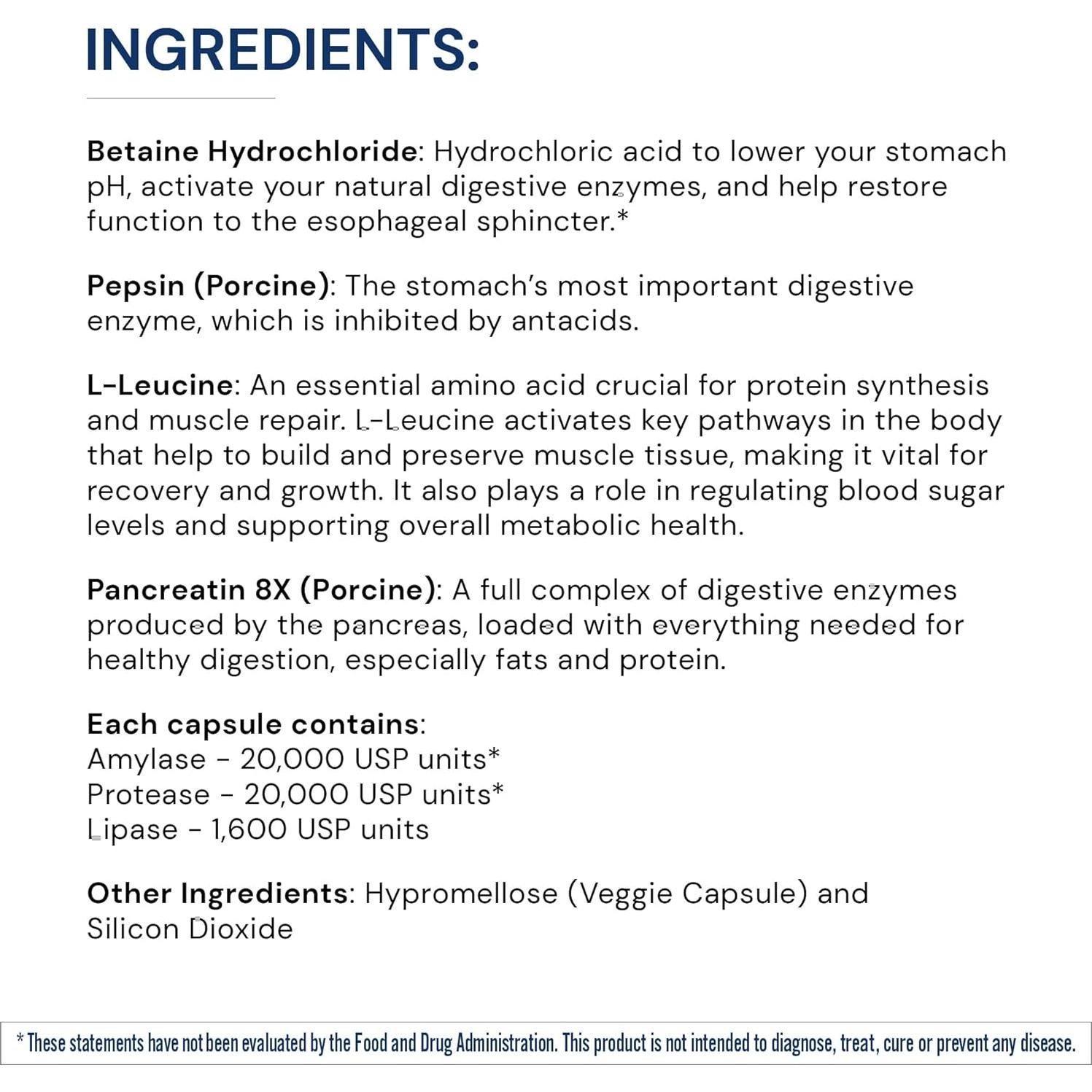 BodyHealth Enzimas Digestivas 180 Cápsulas - Alivio Digestivo