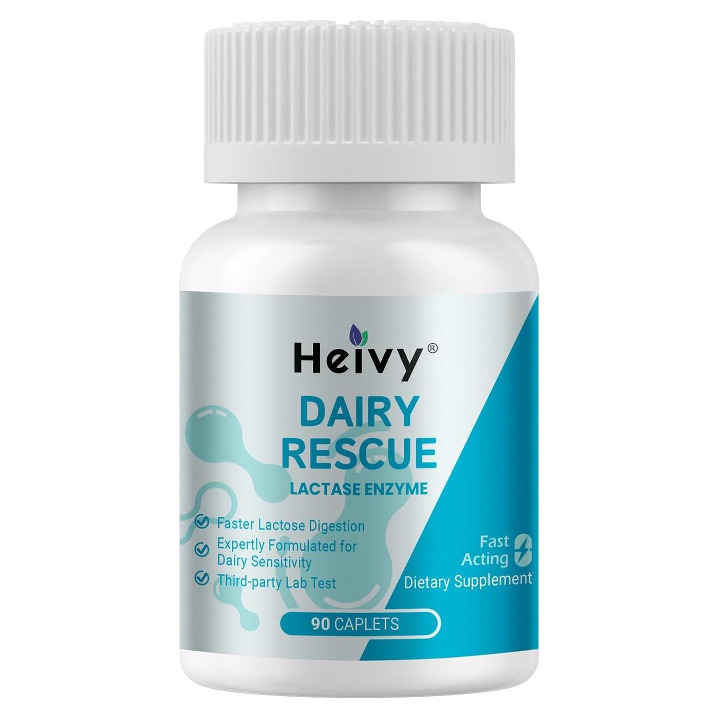 Suplemento Enzima Lactasa Heivy 90 Tabletas Alivio Intolerancia