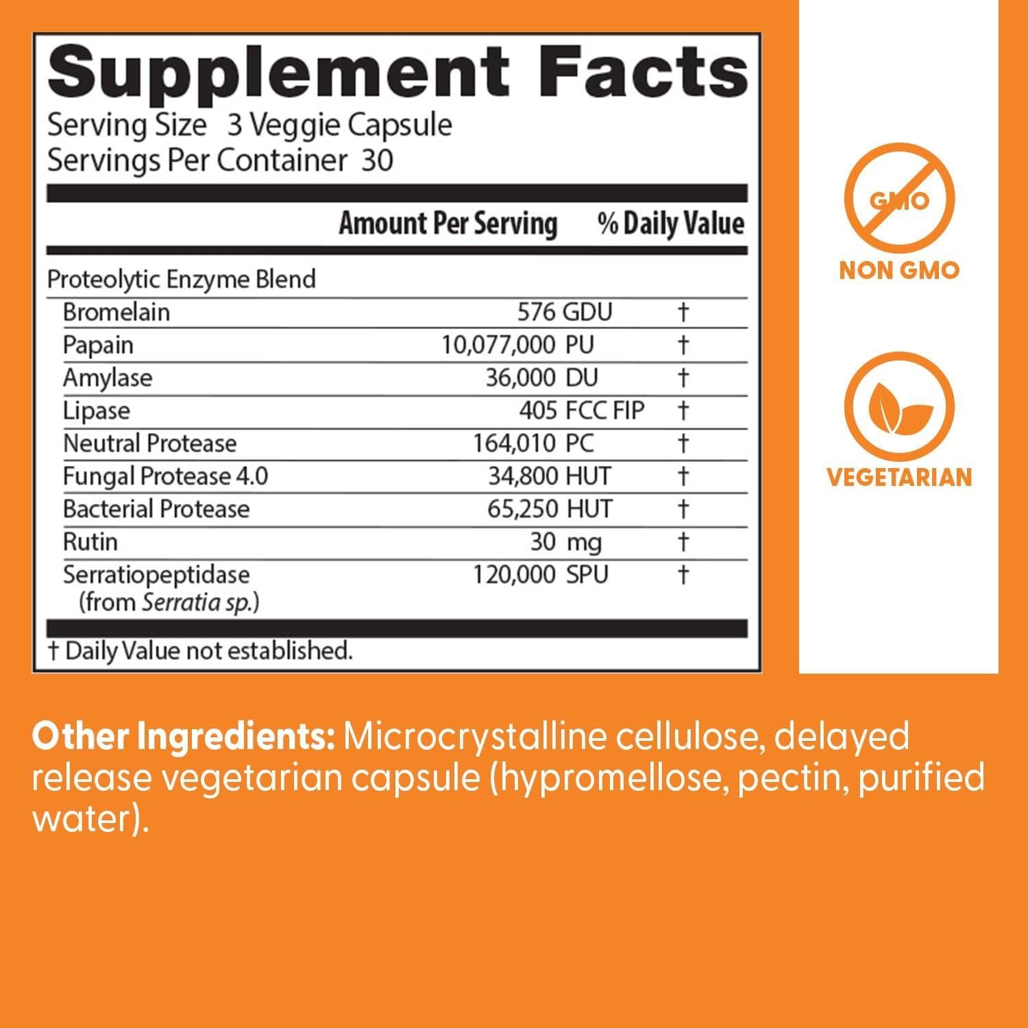 Enzimas Proteolíticas Doctor's Best 90 Cápsulas Vegetales