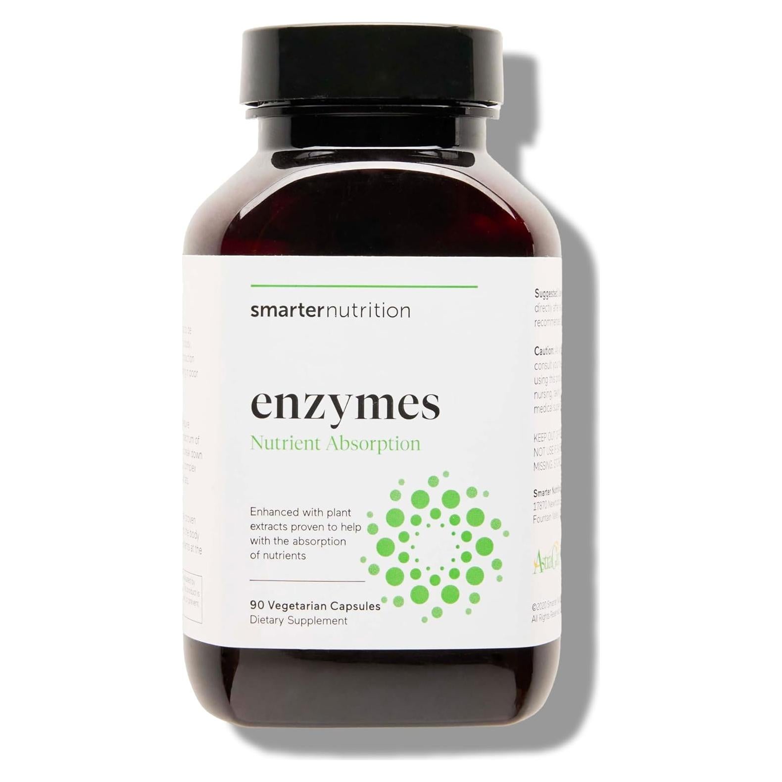 Enzimas Digestivas Veganas Smarter Nutrition 90 Cápsulas