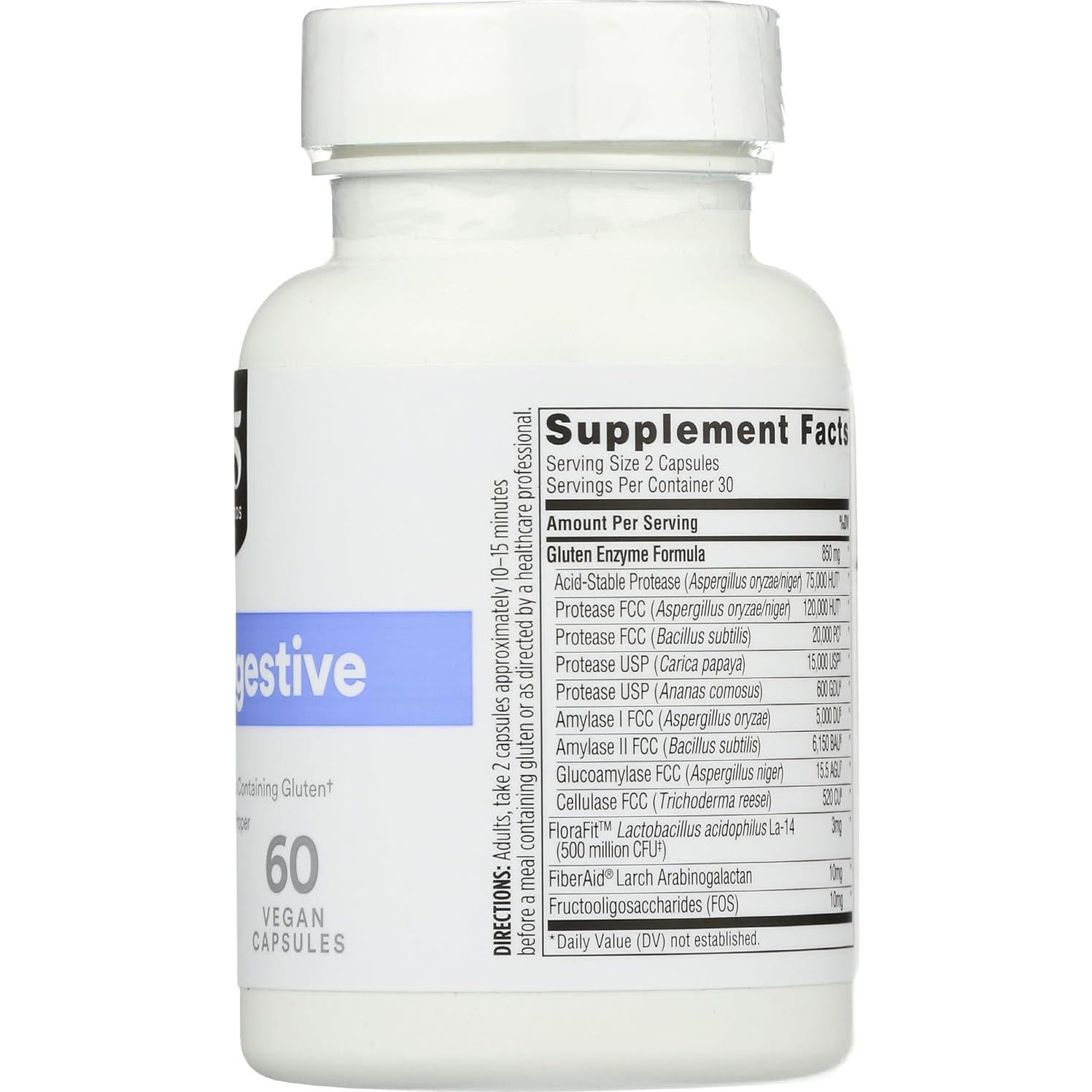 Enzimas Digestivas de Gluten 365 Everyday Value - 60 Cápsulas