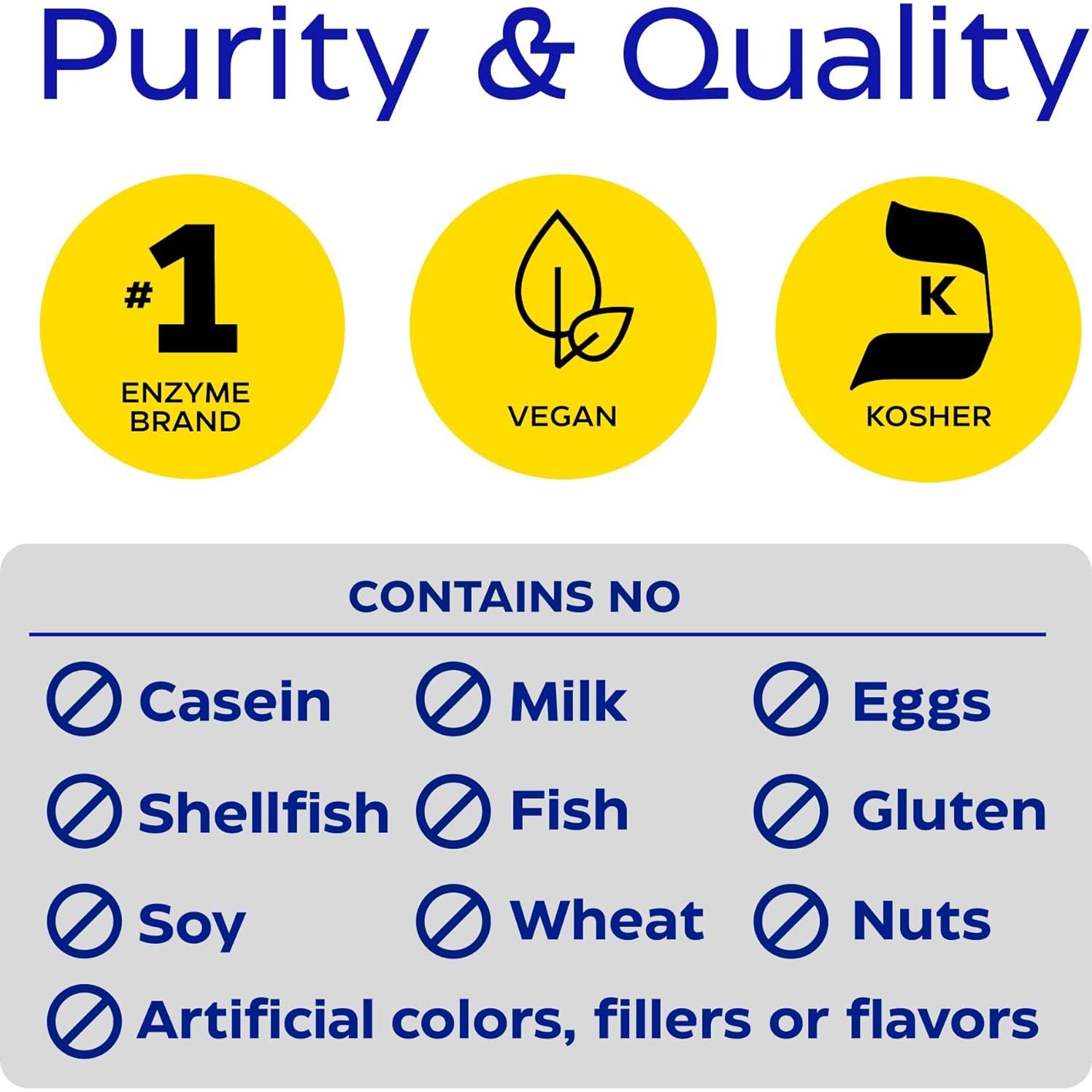 Enzymedica Lacto, Pastillas Veganas de Lactasa 30 Cápsulas