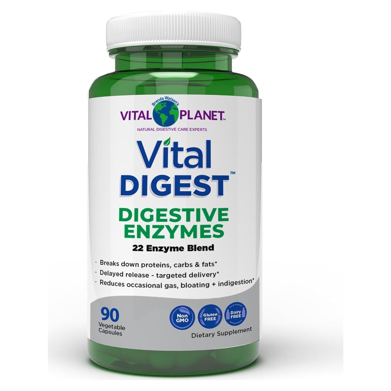 Vital Planet Vital Digest Enzimas Digestivas 90 Cápsulas