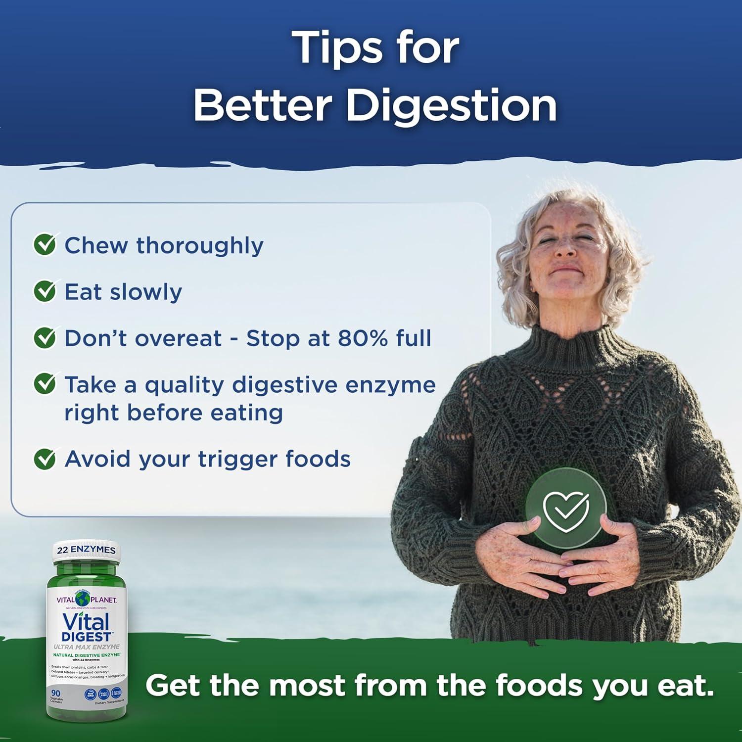 Vital Planet Vital Digest Enzimas Digestivas 90 Cápsulas