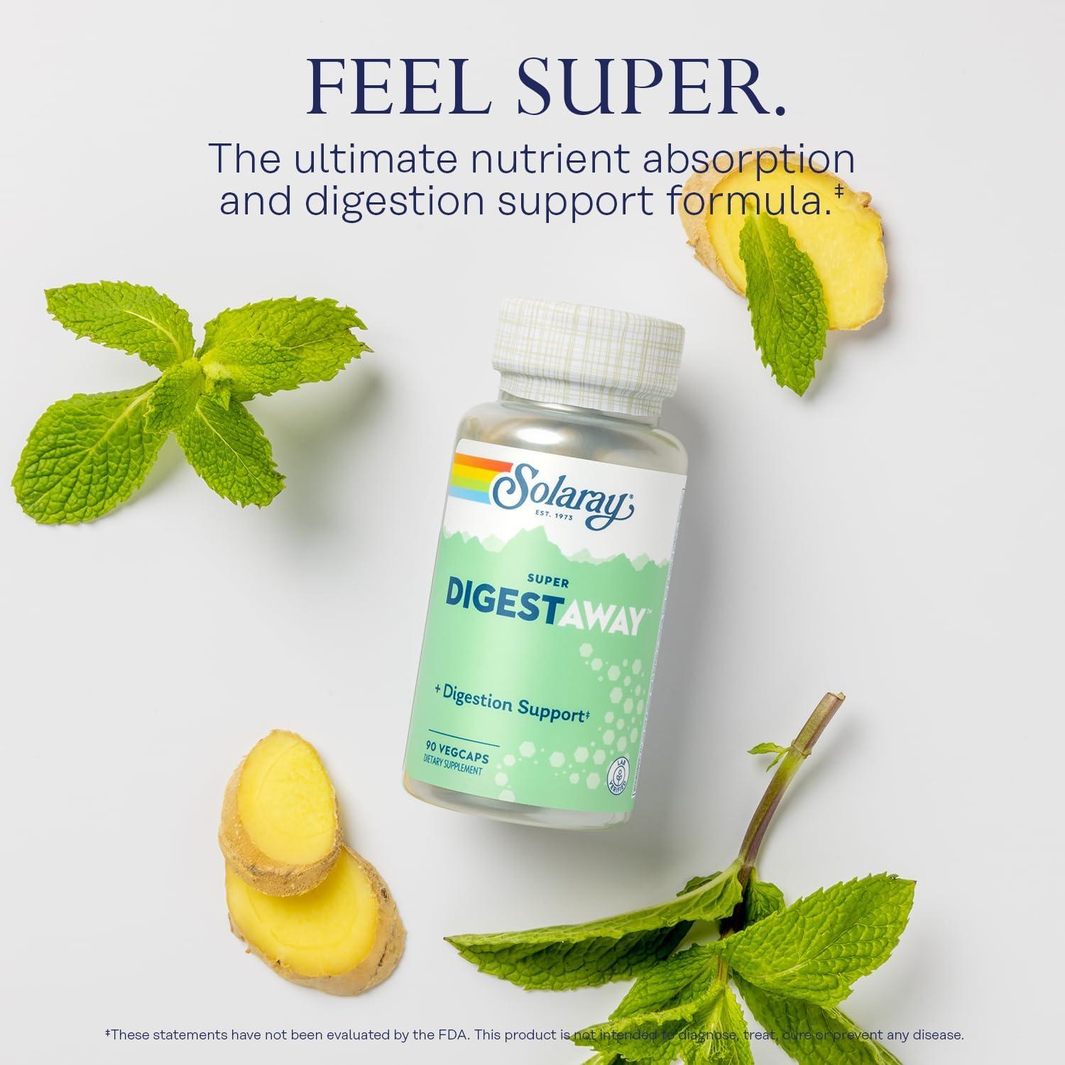 SOLARAY Super Digestaway Enzimas Digestivas 90 VegCaps