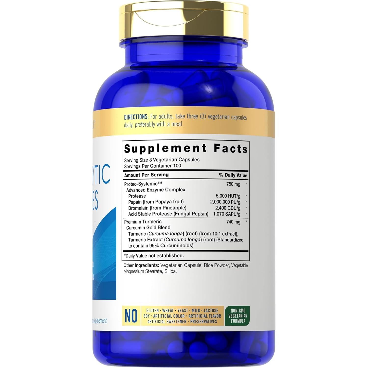 Cápsulas de Enzimas Proteolíticas Carlyle | 300 Unidades | Fórmula Vegetariana