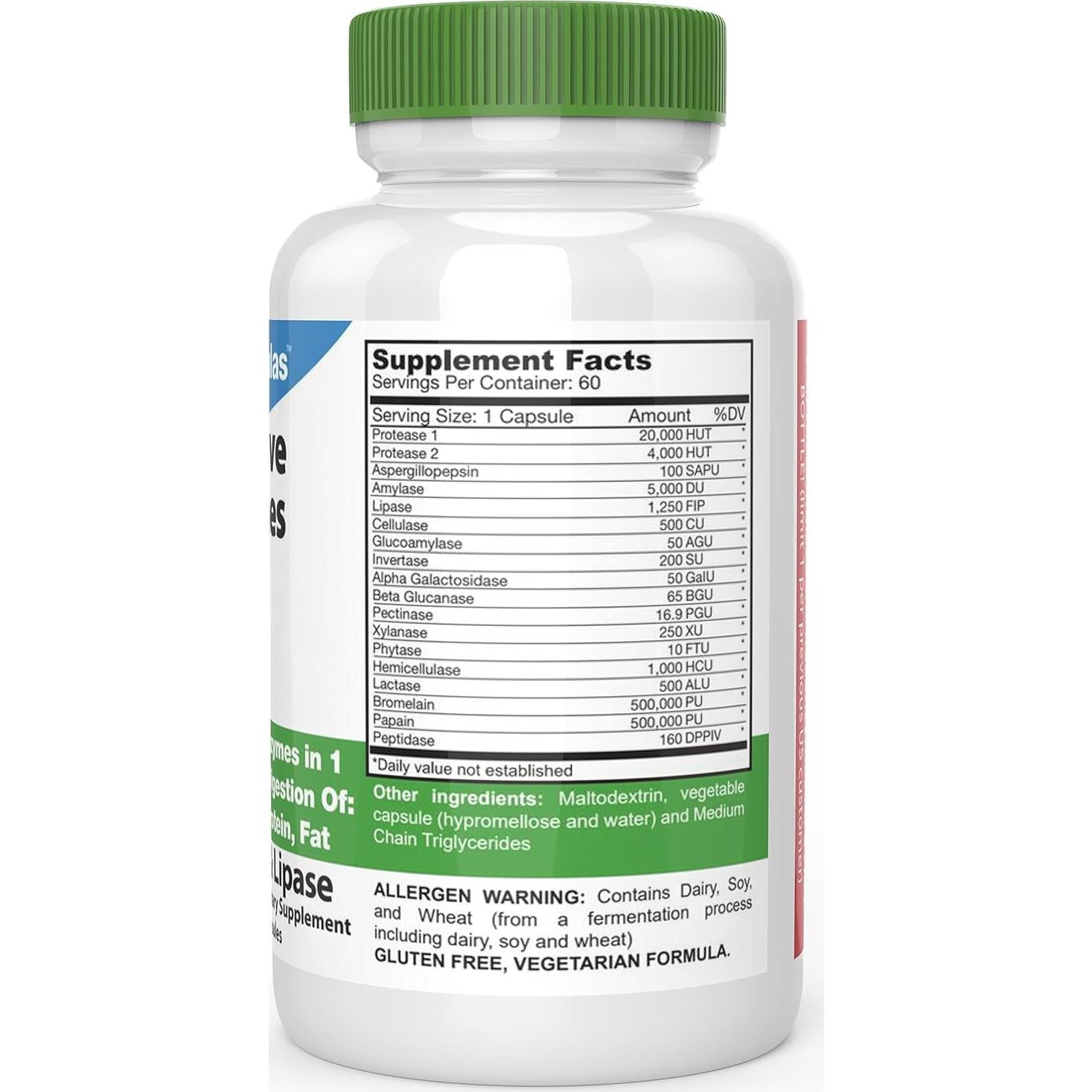 Enzimas Digestivas DrFormulas 60 Cápsulas - Alivio Gas y Lactosa