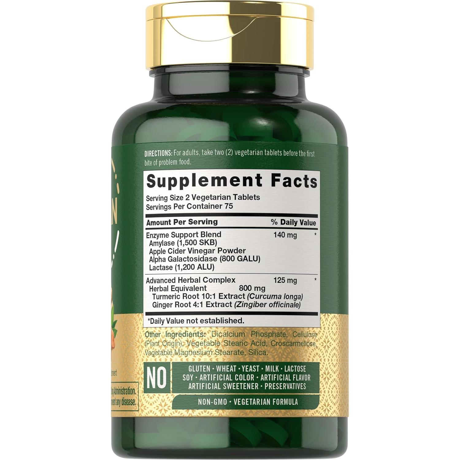 Carlyle Opti-Bean 150 Tabletas Digestivas Vegetariano Sin Gluten