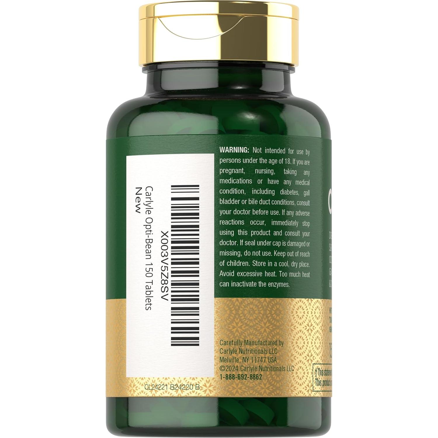 Carlyle Opti-Bean 150 Tabletas Digestivas Vegetariano Sin Gluten