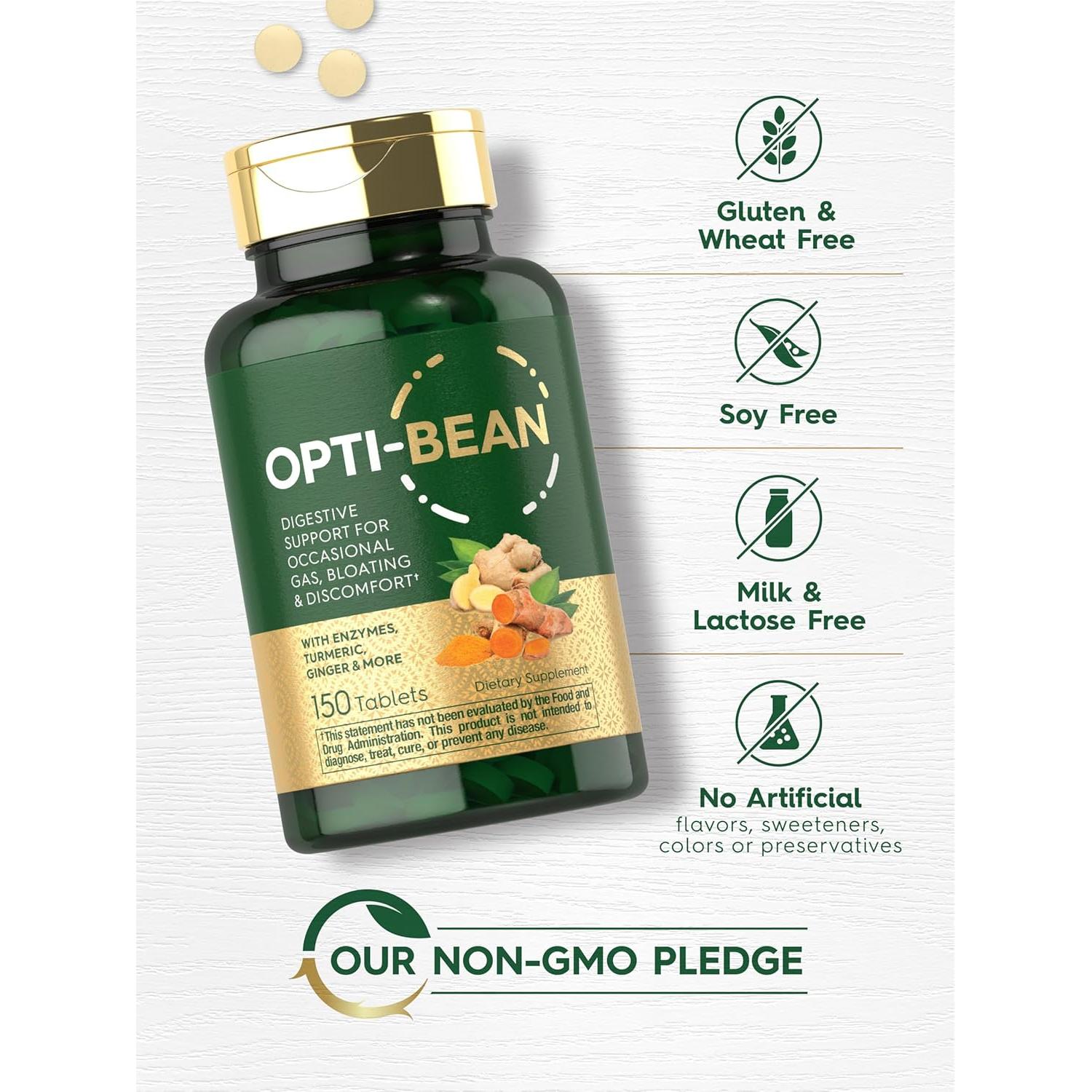 Carlyle Opti-Bean 150 Tabletas Digestivas Vegetariano Sin Gluten