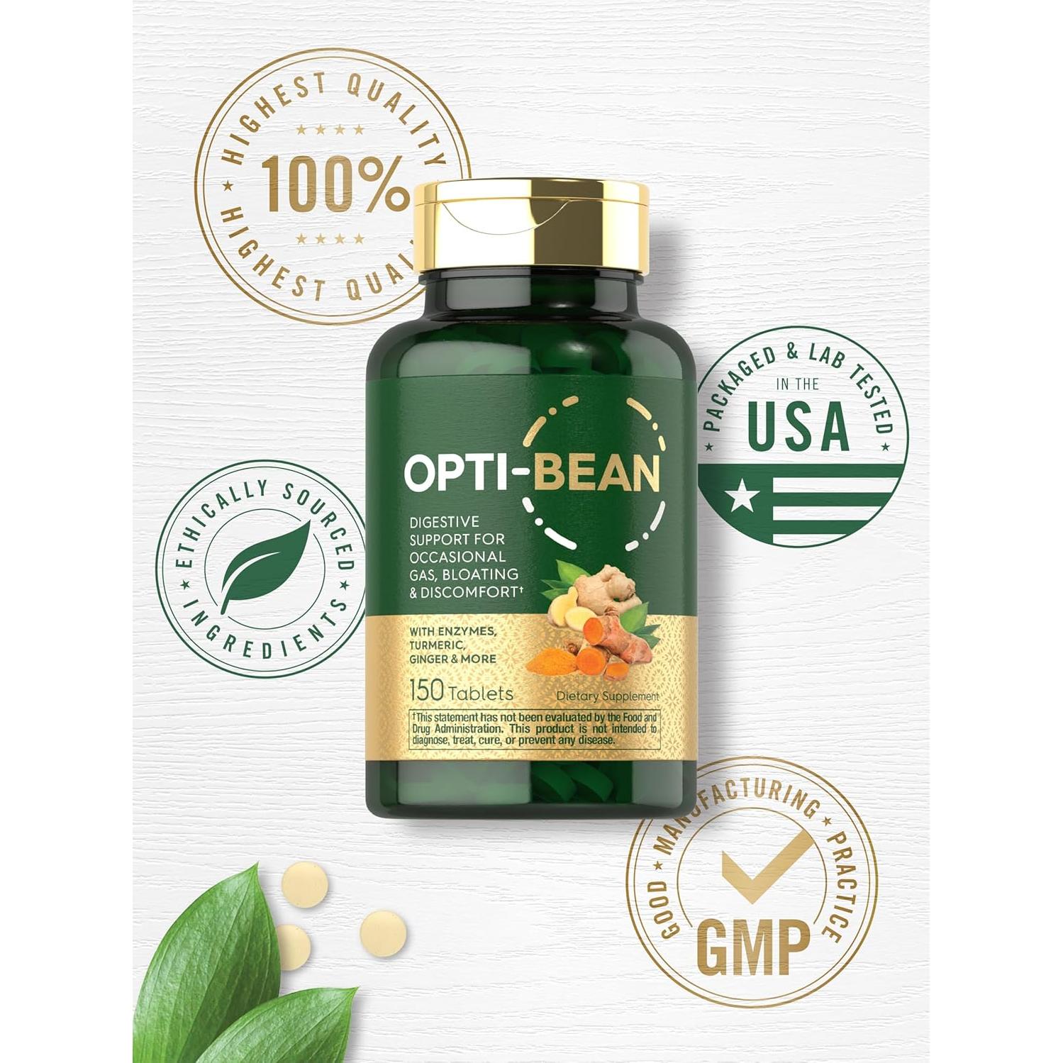 Carlyle Opti-Bean 150 Tabletas Digestivas Vegetariano Sin Gluten