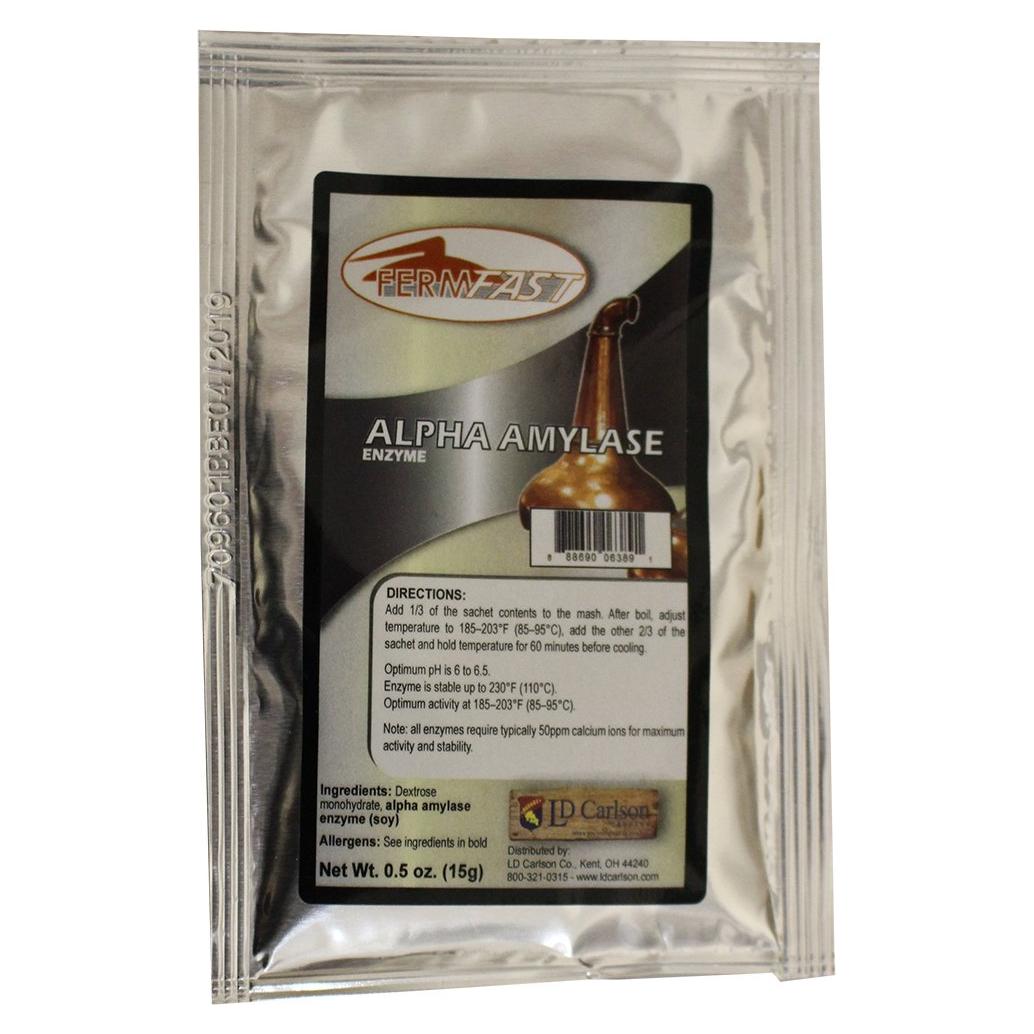Enzima Alfa Amilasa LD Carlson 15g - Dosis Única para Fermentación