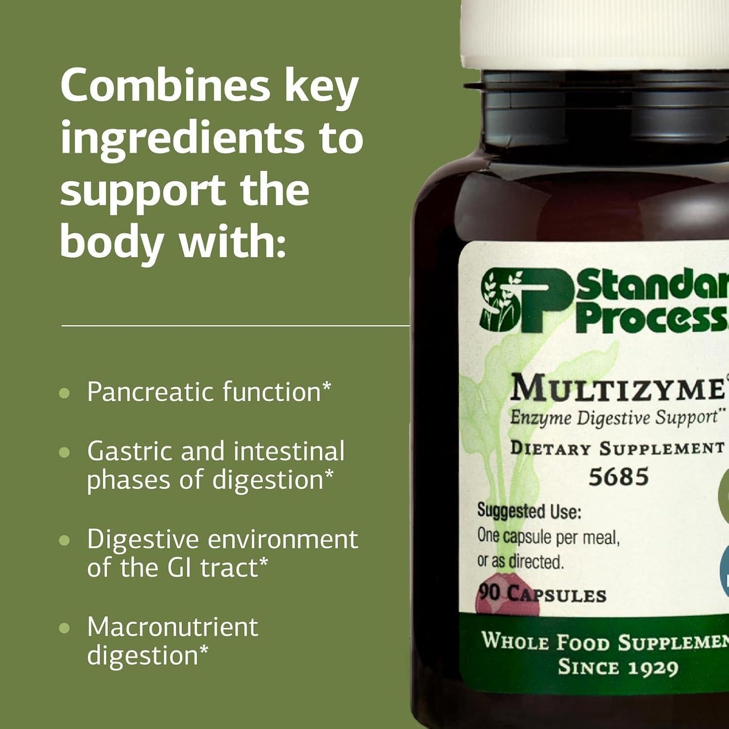 Suplemento Digestivo Proceso Estándar - 90 Cápsulas de Enzimas