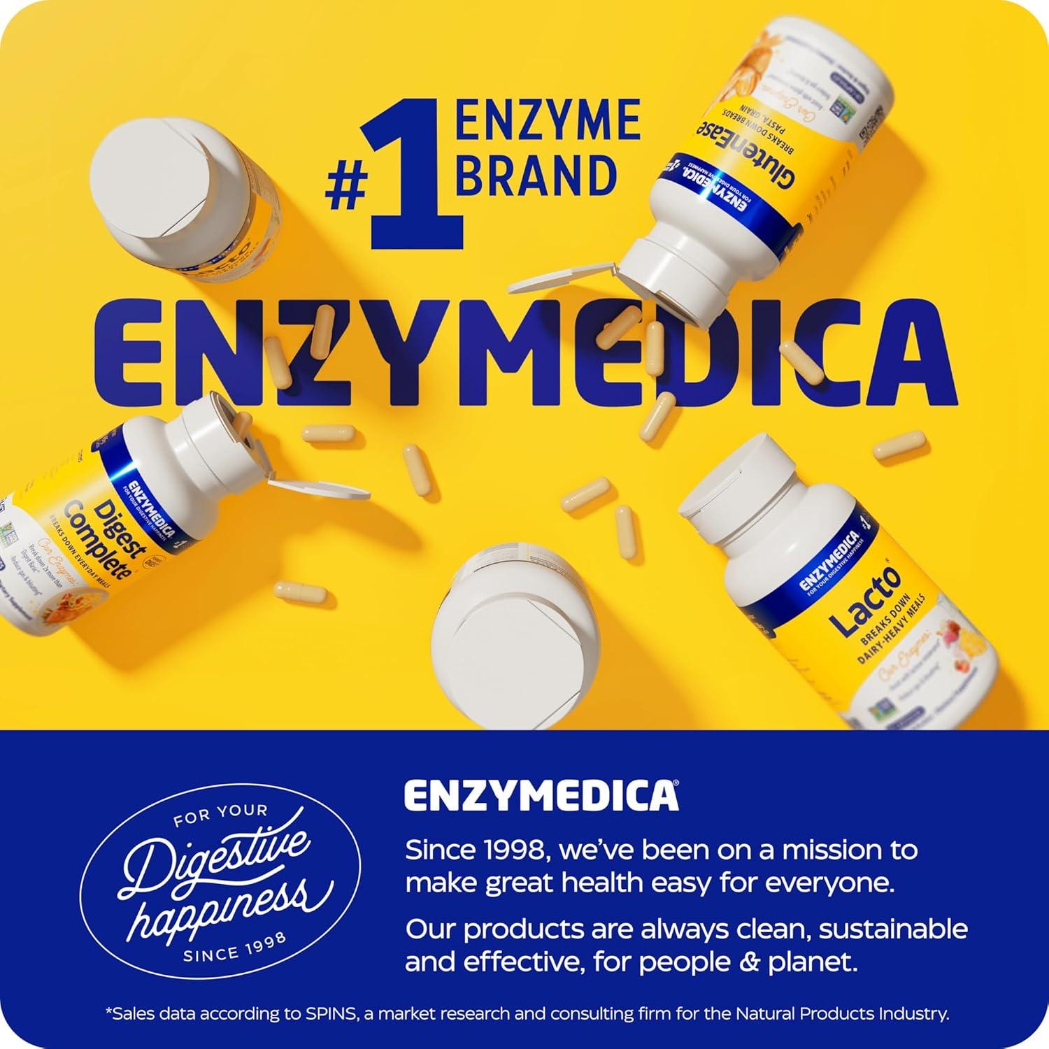 Carbón Activado Enzymedica 60 Cápsulas - Reduce Gas y Distensión