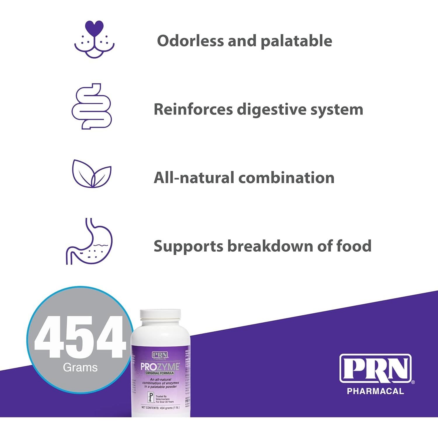 Suplemento Enzimático ProZyme PRN Pharmacal 454 g para Mascotas