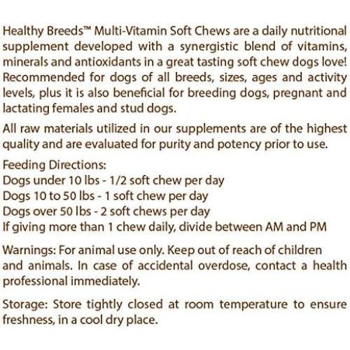 Multivitamina Masticable Suave Healthy Breeds Maltés 180 Unidades