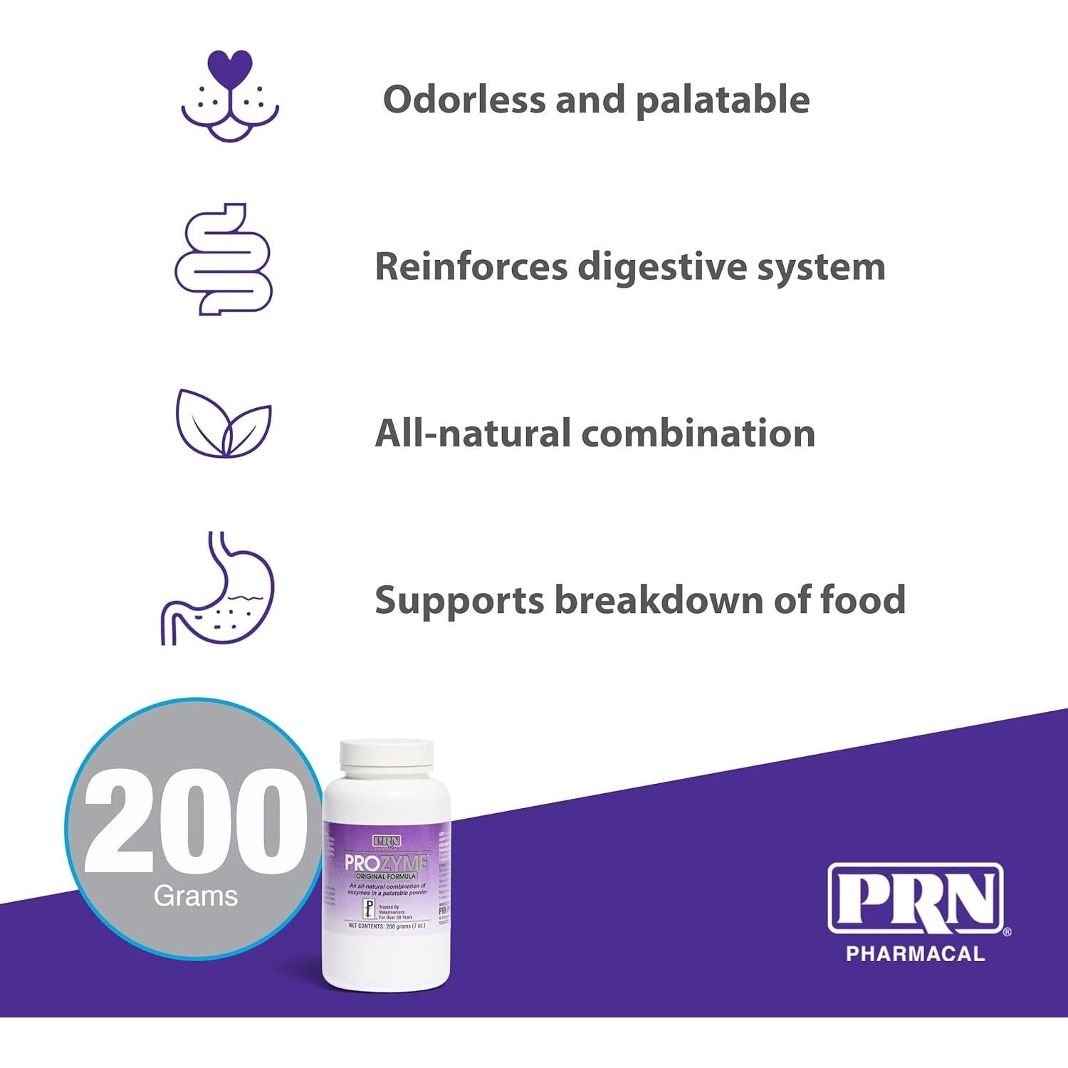 Suplemento Enzimático ProZyme PRN Pharmacal 200 g para Mascotas